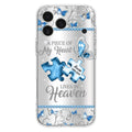 Custom Personalized Memorial Piece Phone Case - Memorial Gift For Family Member -  A Piece Of My Heart Lives In Heaven - Case for iPhone/Samsung