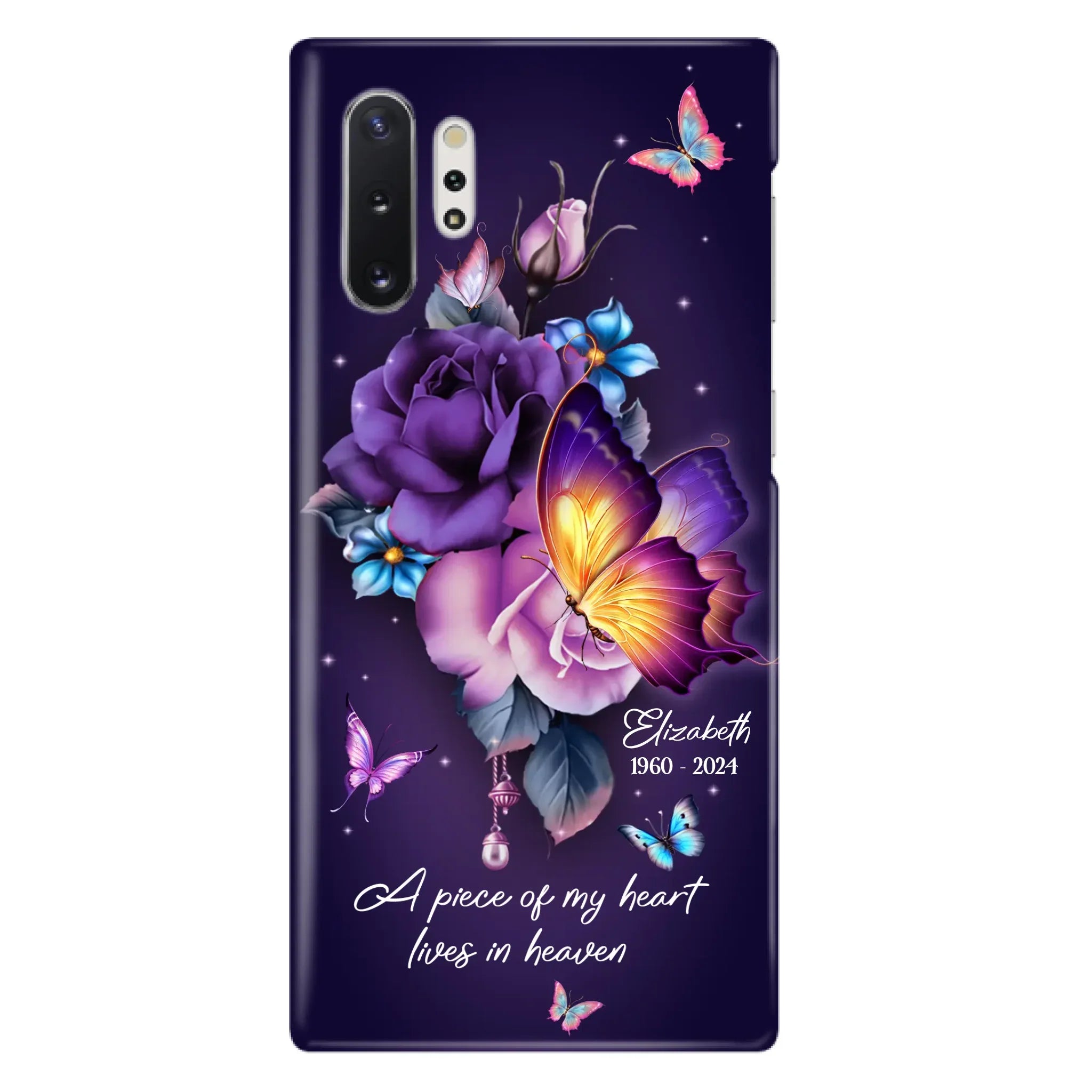 Custom Personalized Butterfly Memorial Phone Case - Memorial Gift Idea - Case for iPhone/Samsung