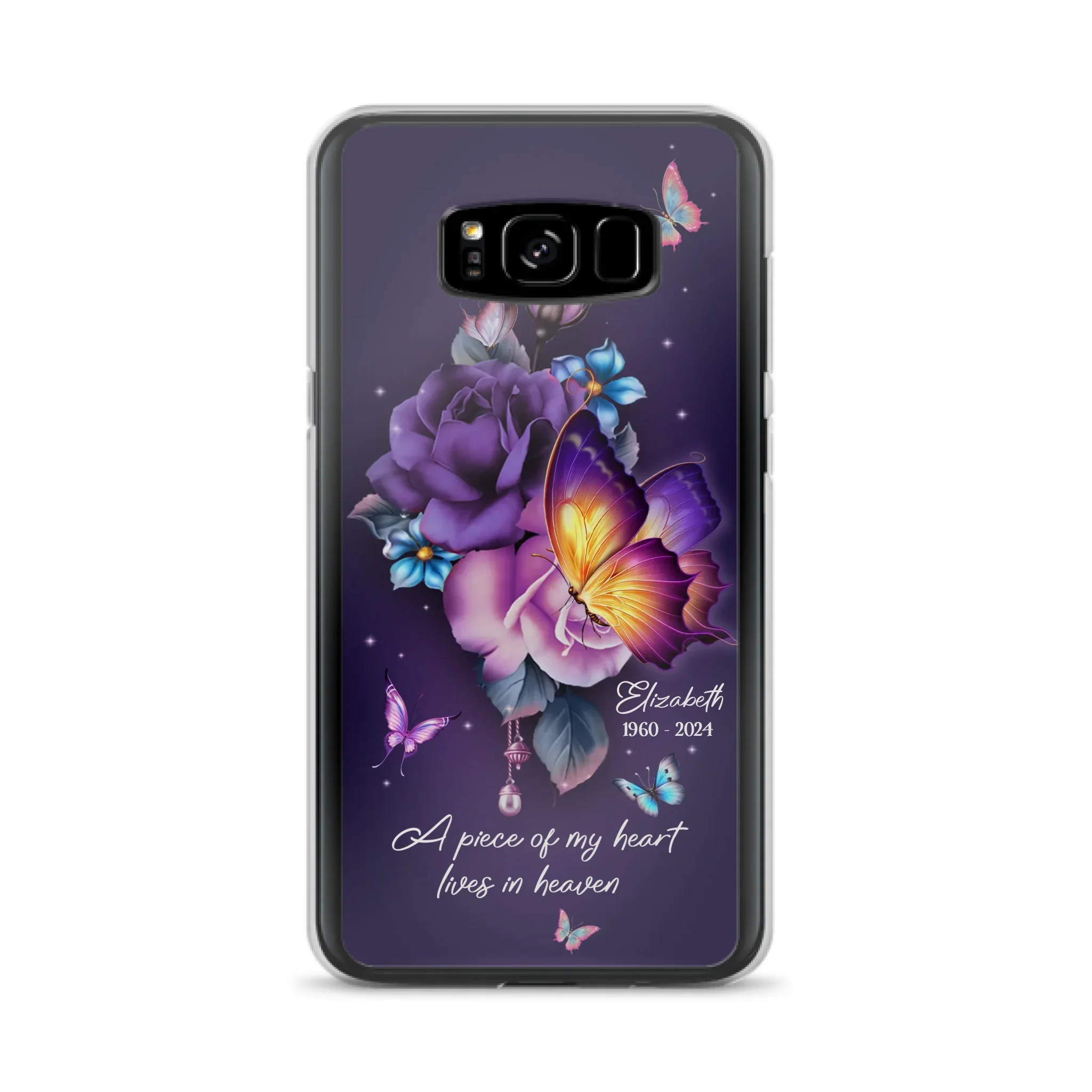 Custom Personalized Butterfly Memorial Phone Case - Memorial Gift Idea - Case for iPhone/Samsung