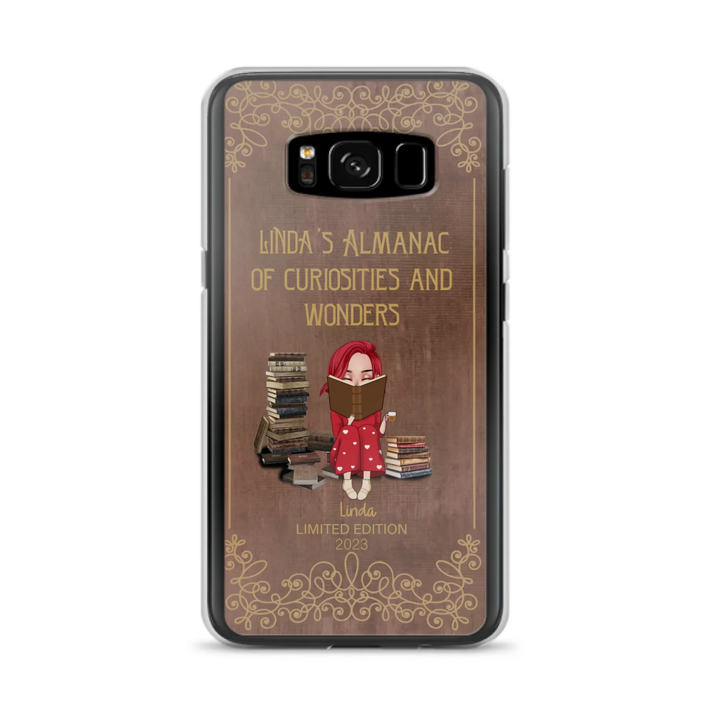 Custom Personalized Reading Girl Phone Case - Gift Idea For Reading Lovers - Almanac Of Curiosities - Cases For iPhone/Samsung