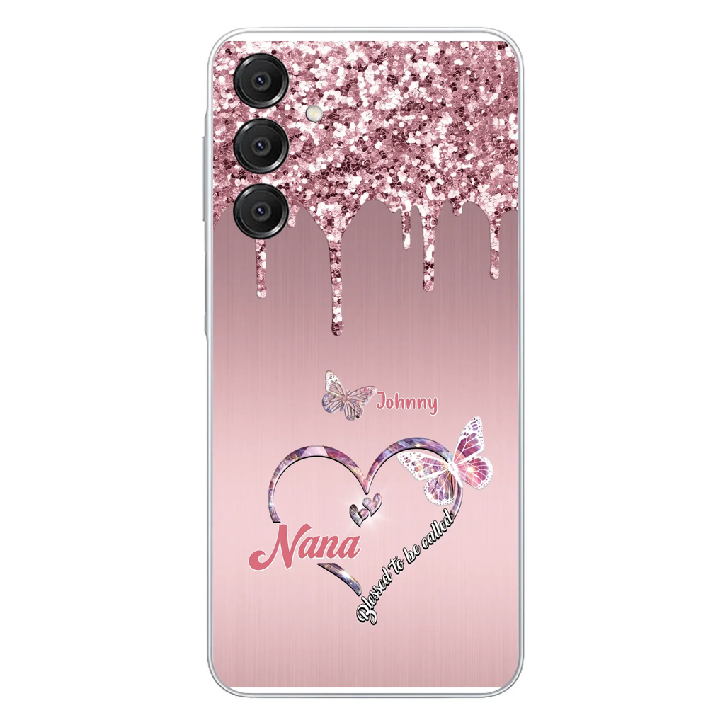 Custom Personalized Grandma Phone Case - Upto 10 Kids - Gift Idea For Mom/ Grandma/ Mother's Day - Case for iPhone/Samsung - Blessed To Be Called Nana