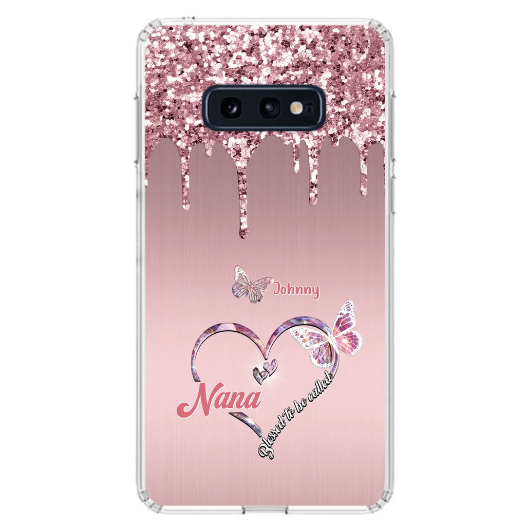 Custom Personalized Grandma Phone Case - Upto 10 Kids - Gift Idea For Mom/ Grandma/ Mother's Day - Case for iPhone/Samsung - Blessed To Be Called Nana