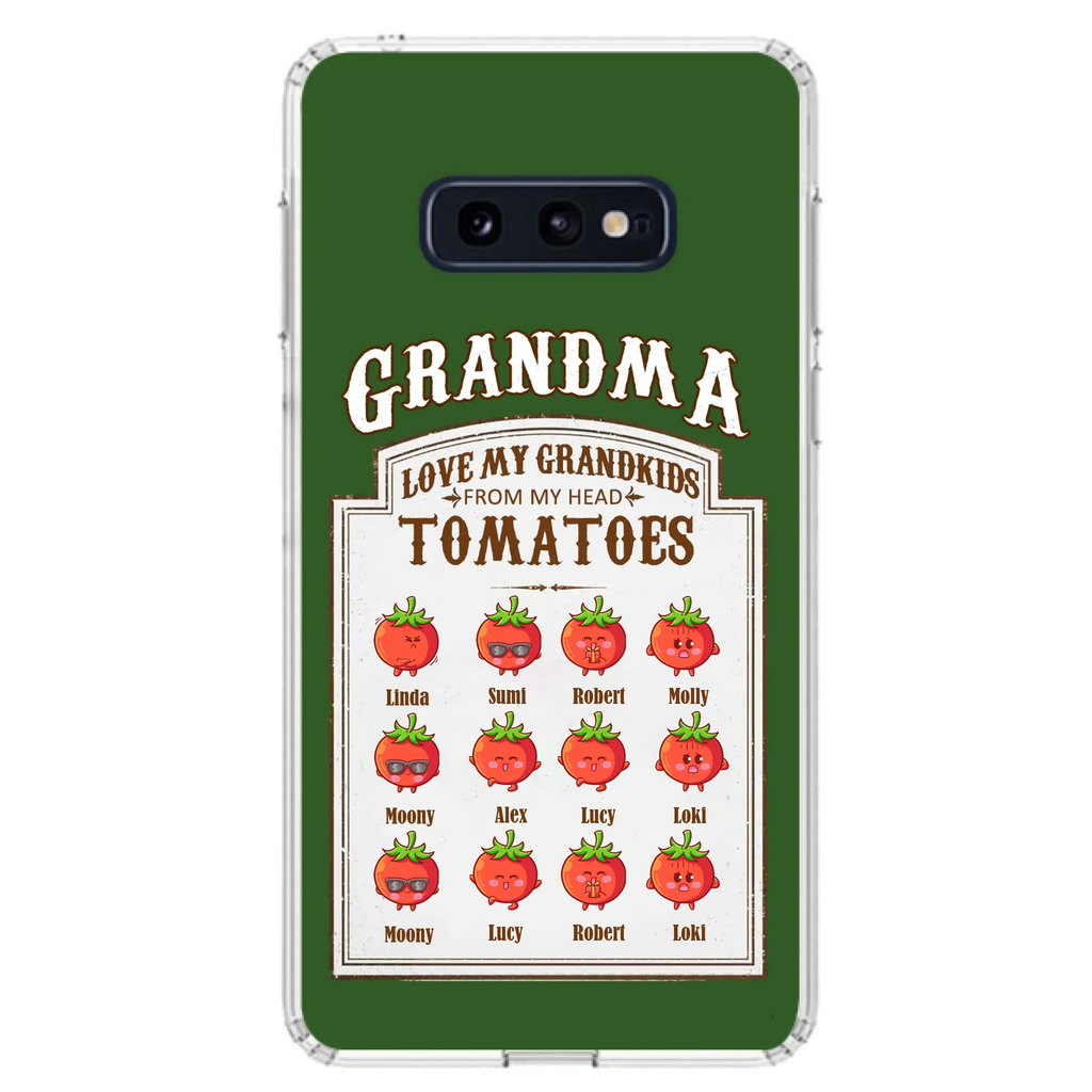 Custom Personalized Grandma Tomatoes Phone Case - Gift Idea For Mother's Day/Grandma- Upto 12 Tomatoes - Case For iPhone/ Samsung
