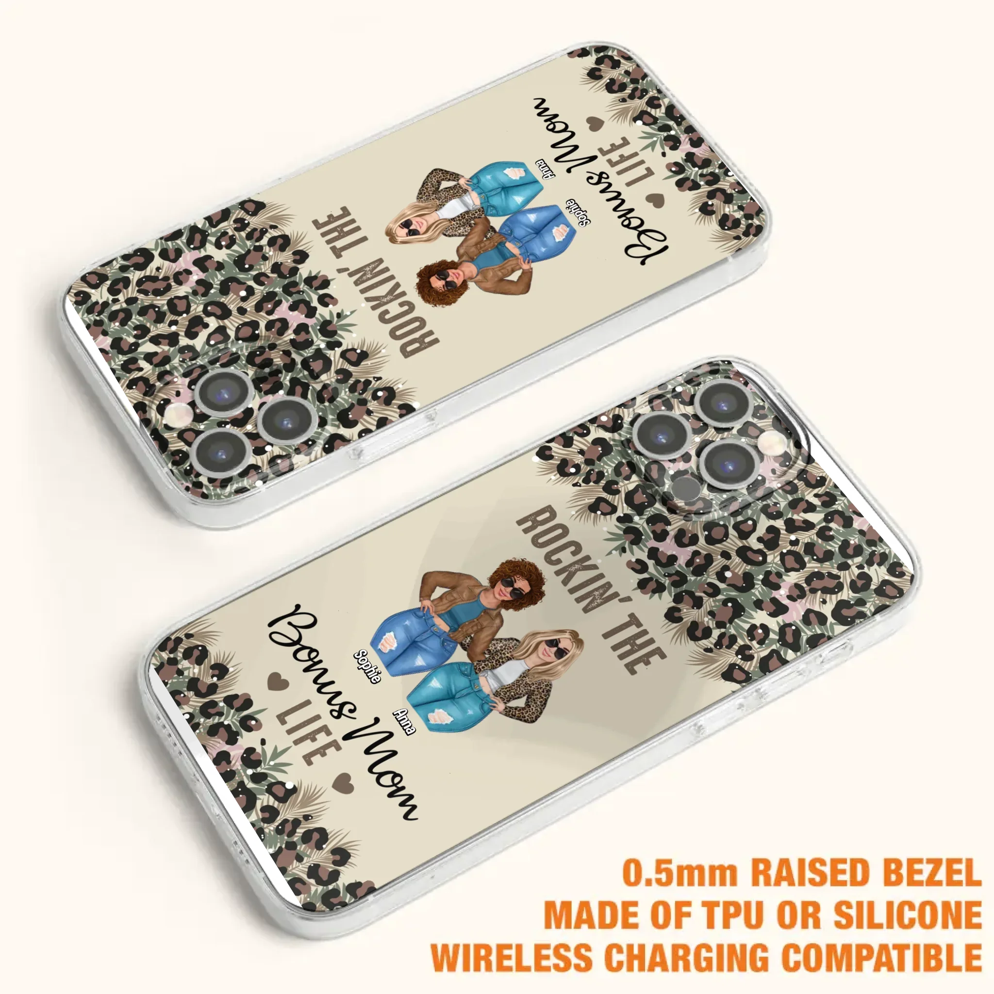 Custom Personalized Bonus Mom Phone Case - Gift Idea For Mother's Day - Rockin' The Bonus Mom Life - Case For iPhone & Samsung