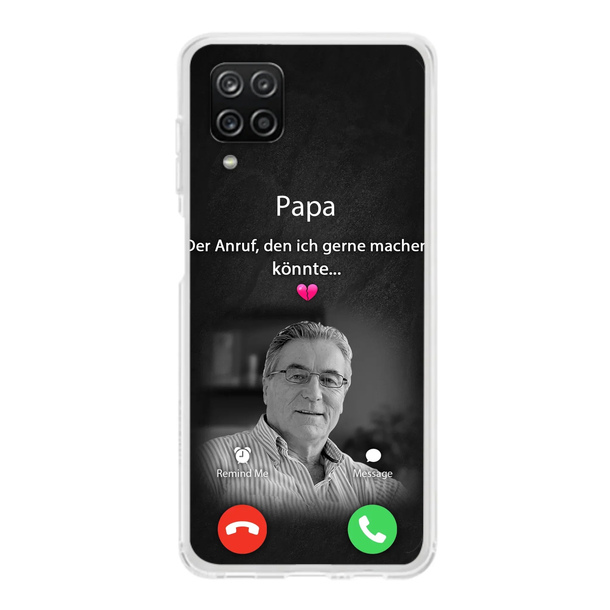 Personalisierte Handyhülle - Foto hochladen - Gedenkgeschenk für Mama/ Papa - Der Anruf, den ich gerne machen könnte - Handyhülle für iPhone/Samsung