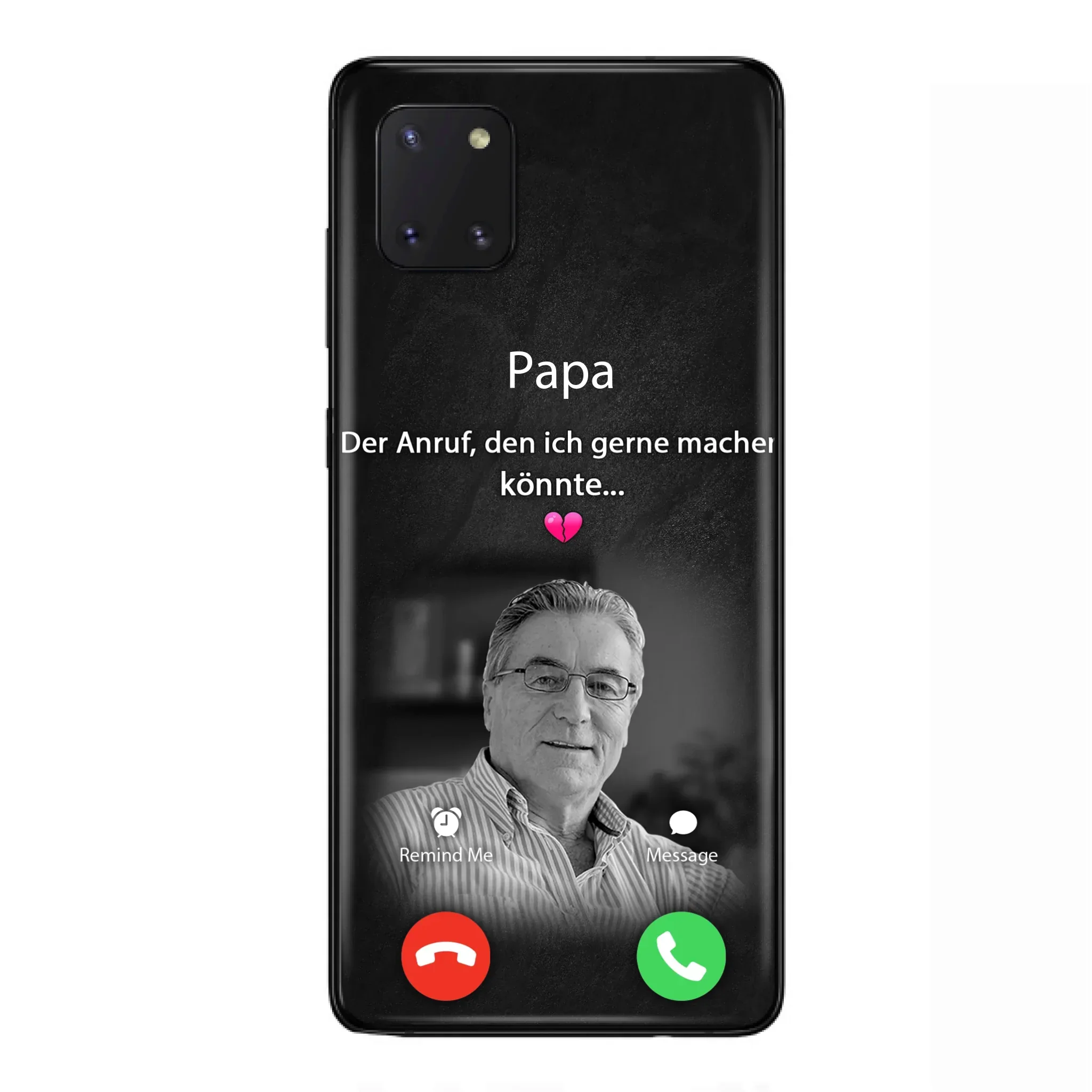 Personalisierte Handyhülle - Foto hochladen - Gedenkgeschenk für Mama/ Papa - Der Anruf, den ich gerne machen könnte - Handyhülle für iPhone/Samsung