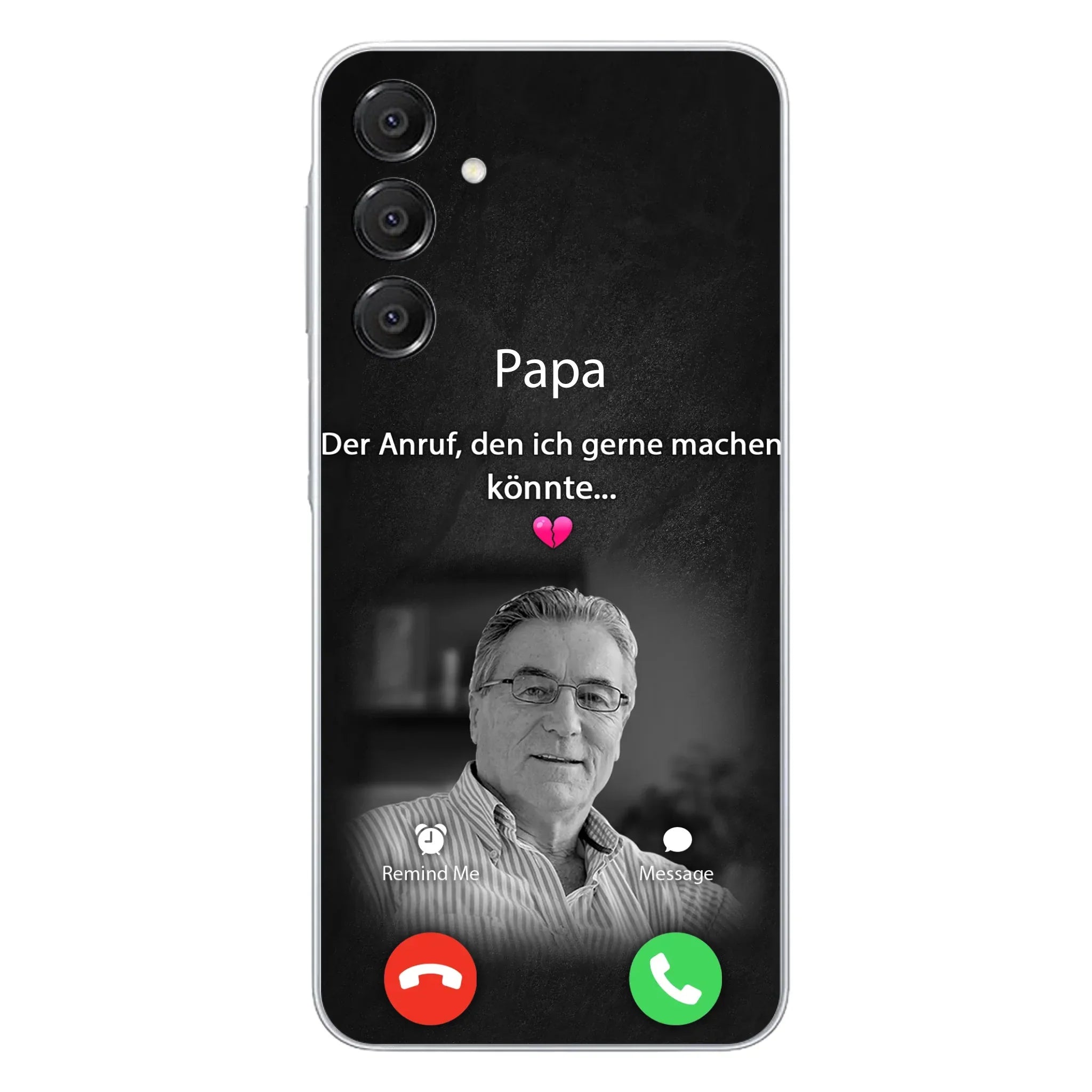 Personalisierte Handyhülle - Foto hochladen - Gedenkgeschenk für Mama/ Papa - Der Anruf, den ich gerne machen könnte - Handyhülle für iPhone/Samsung