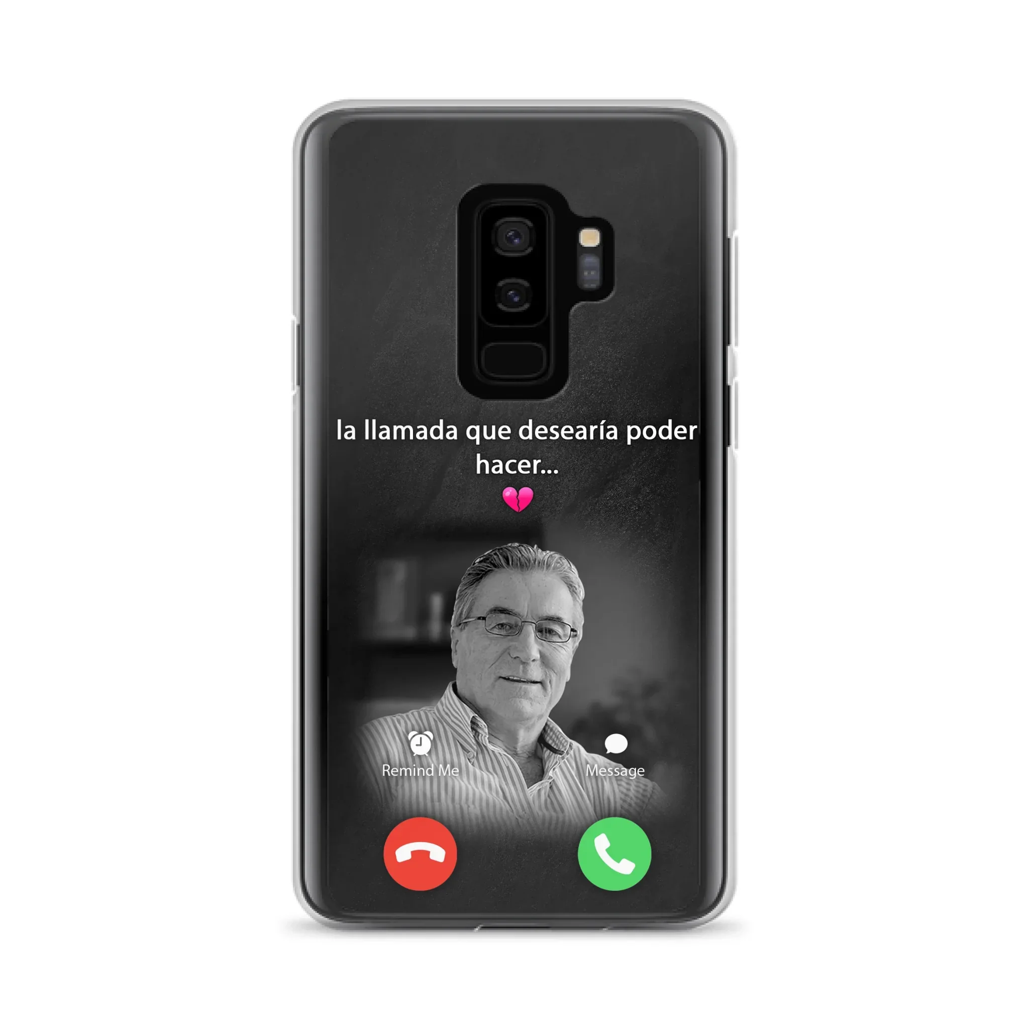 Funda personalizada para teléfono conmemorativo de papa - Cargar foto - Idea de regalo conmemorativo para mamá/papá - La llamada que desearía poder hacer - Funda para iPhone/ Samsung