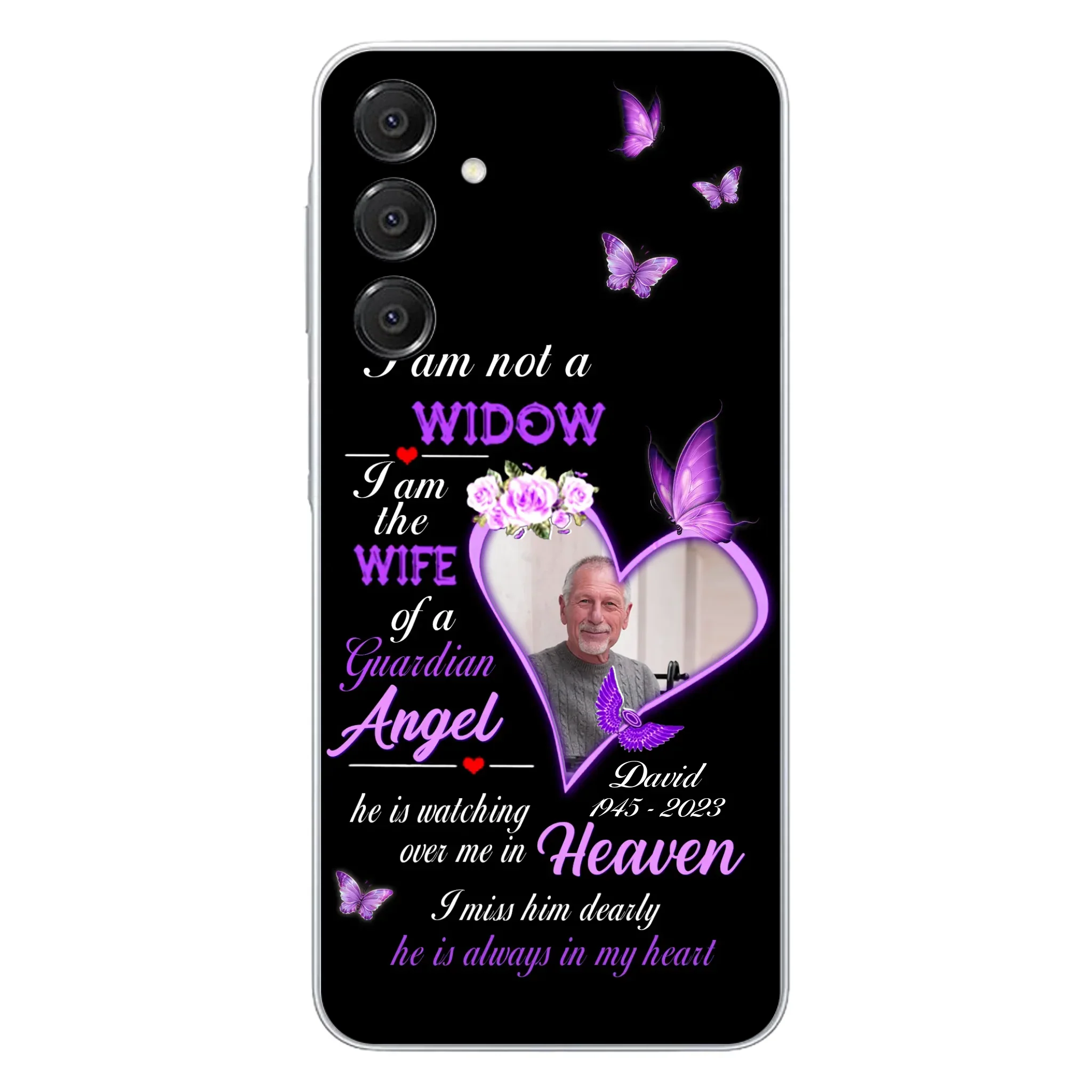 Custom Personalized Memorial Phone Case - Memorial Gift Idea For Family - Case For iPhone/Samsung - I Am Not A Widow