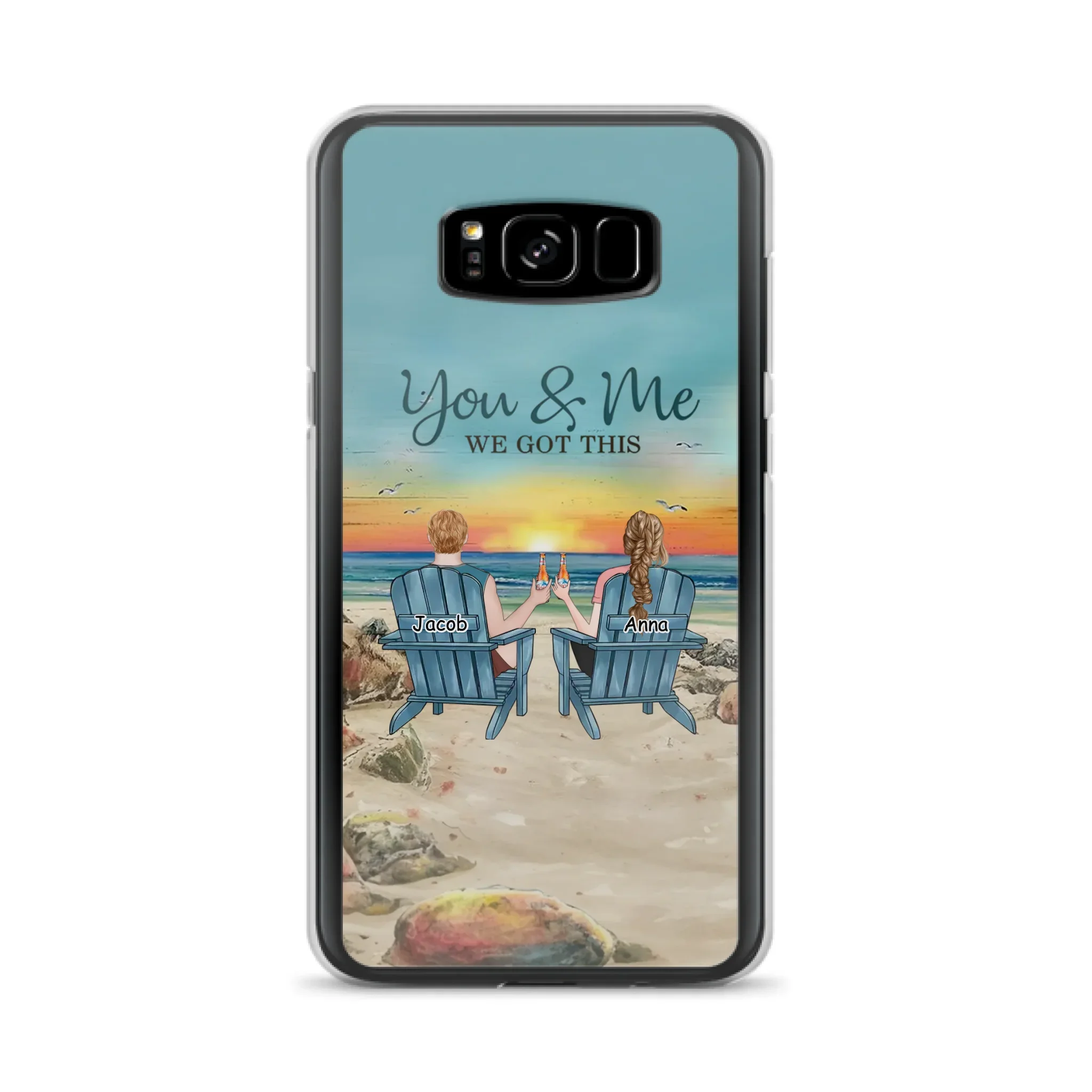 Custom Personalized Couple Phone Case - Gift Idea For Couple/ Valentines Day - You & Me We Got This - Case For iPhone/ Samsung