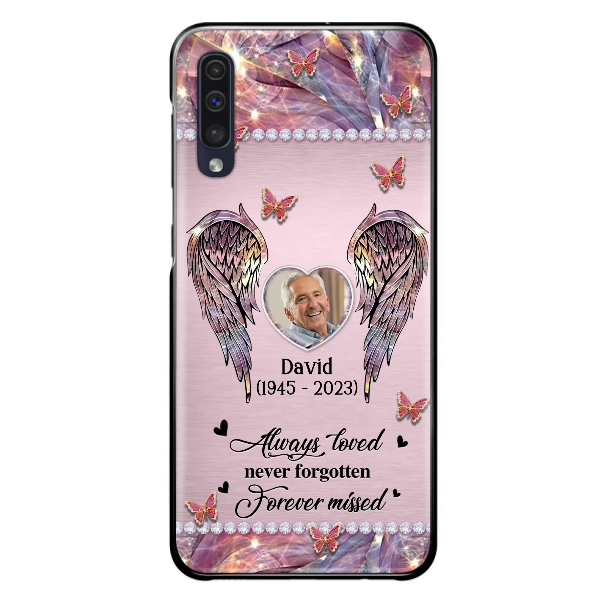Custom Personalized Memorial Phone Case - Memorial Gift Idea For Family - Case For iPhone/Samsung - Always Loved Never Forgotten Forever Missed