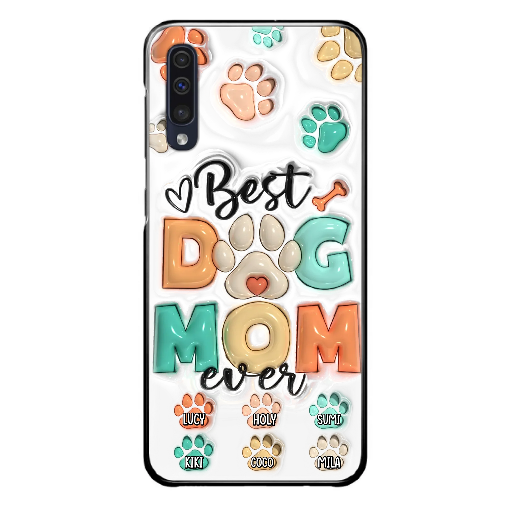 Personalized Dog Mom/Dad Phone Case - Gift Idea For Dog Owners/Lovers - Upto 6 Paws - Best Dog Mom Ever - Case For iPhone/Samsung