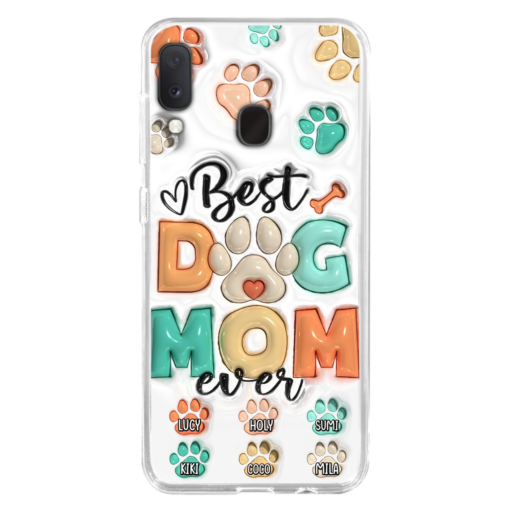 Personalized Dog Mom/Dad Phone Case - Gift Idea For Dog Owners/Lovers - Upto 6 Paws - Best Dog Mom Ever - Case For iPhone/Samsung