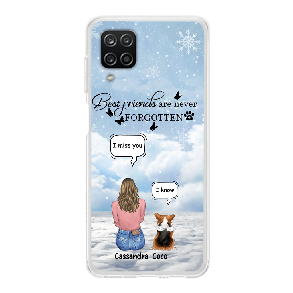 Personalized Memorial Pet Phone Case - Upto 3 Pets - Memorial Gift Idea For Dog/Cat/Rabbits Owners - I Miss You - Case For iPhone/Samsung