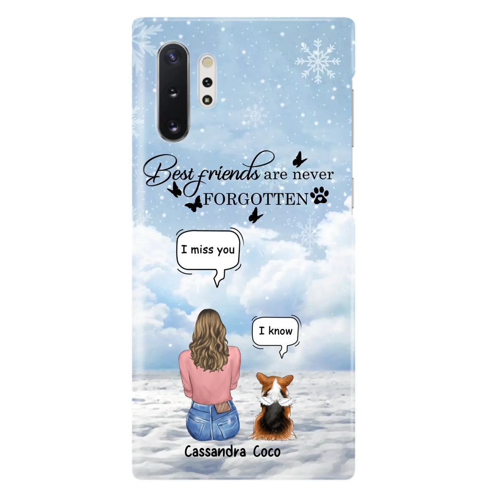 Personalized Memorial Pet Phone Case - Upto 3 Pets - Memorial Gift Idea For Dog/Cat/Rabbits Owners - I Miss You - Case For iPhone/Samsung