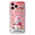 Personalized Snowman Grandma Phone Case - Christmas Gift Idea For Grandma - Up to 10 Kids - Case For iPhone/Samsung - Grandma