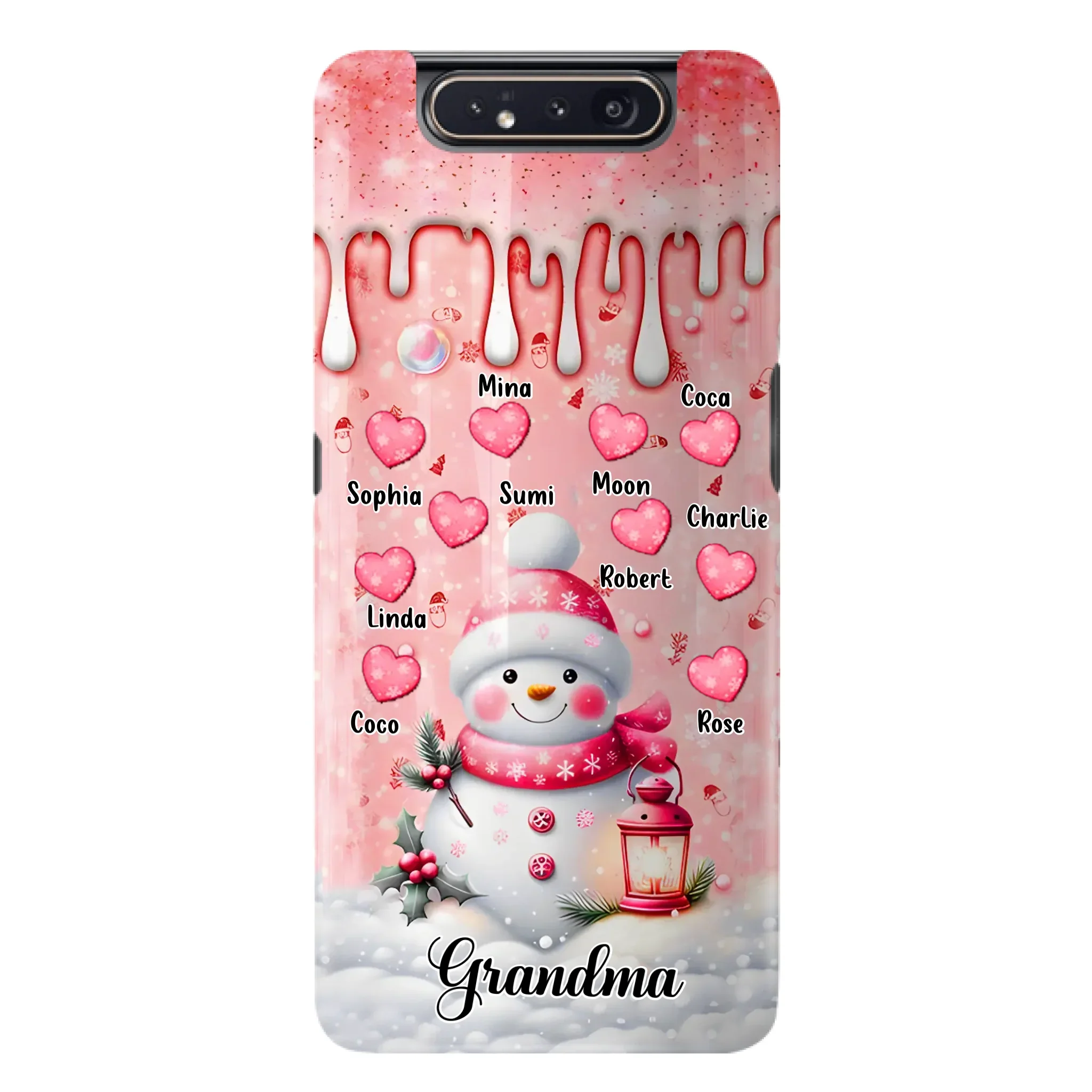 Personalized Snowman Grandma Phone Case - Christmas Gift Idea For Grandma - Up to 10 Kids - Case For iPhone/Samsung - Grandma