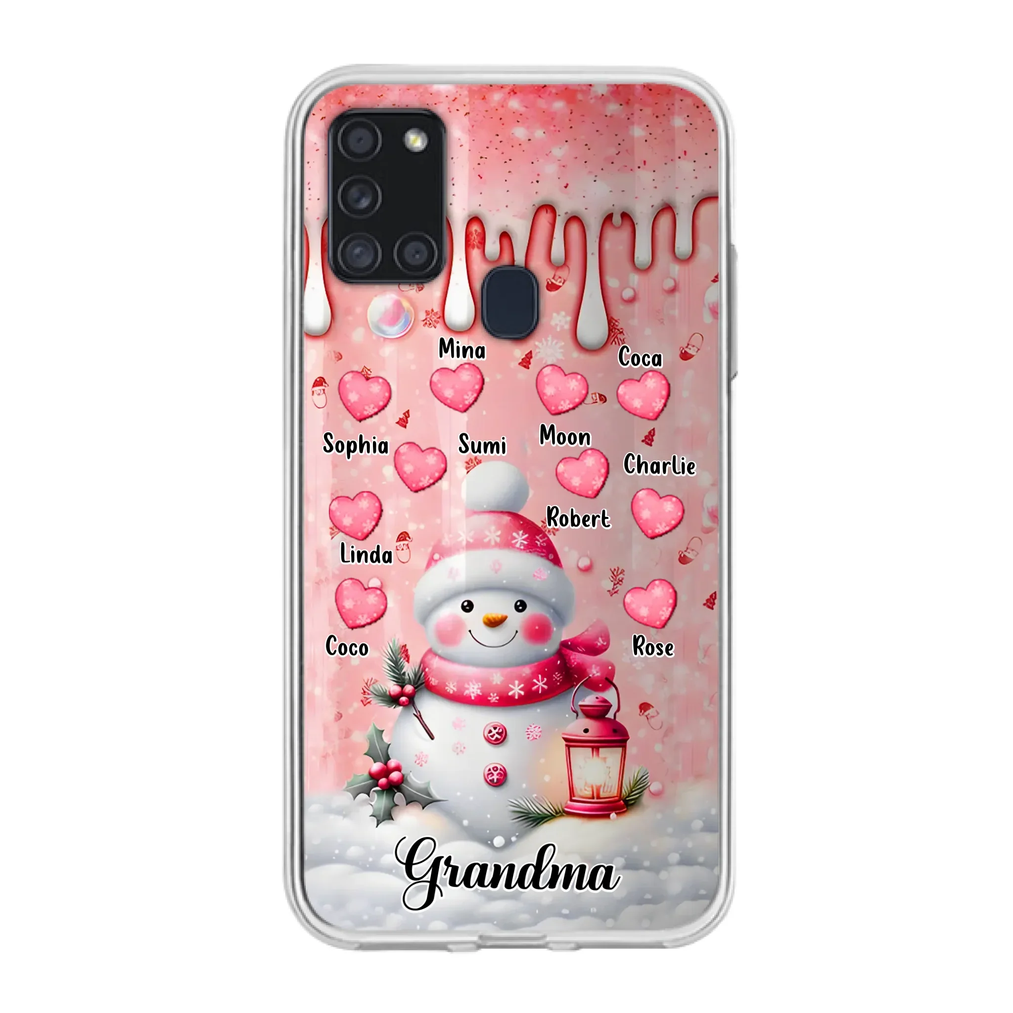 Personalized Snowman Grandma Phone Case - Christmas Gift Idea For Grandma - Up to 10 Kids - Case For iPhone/Samsung - Grandma