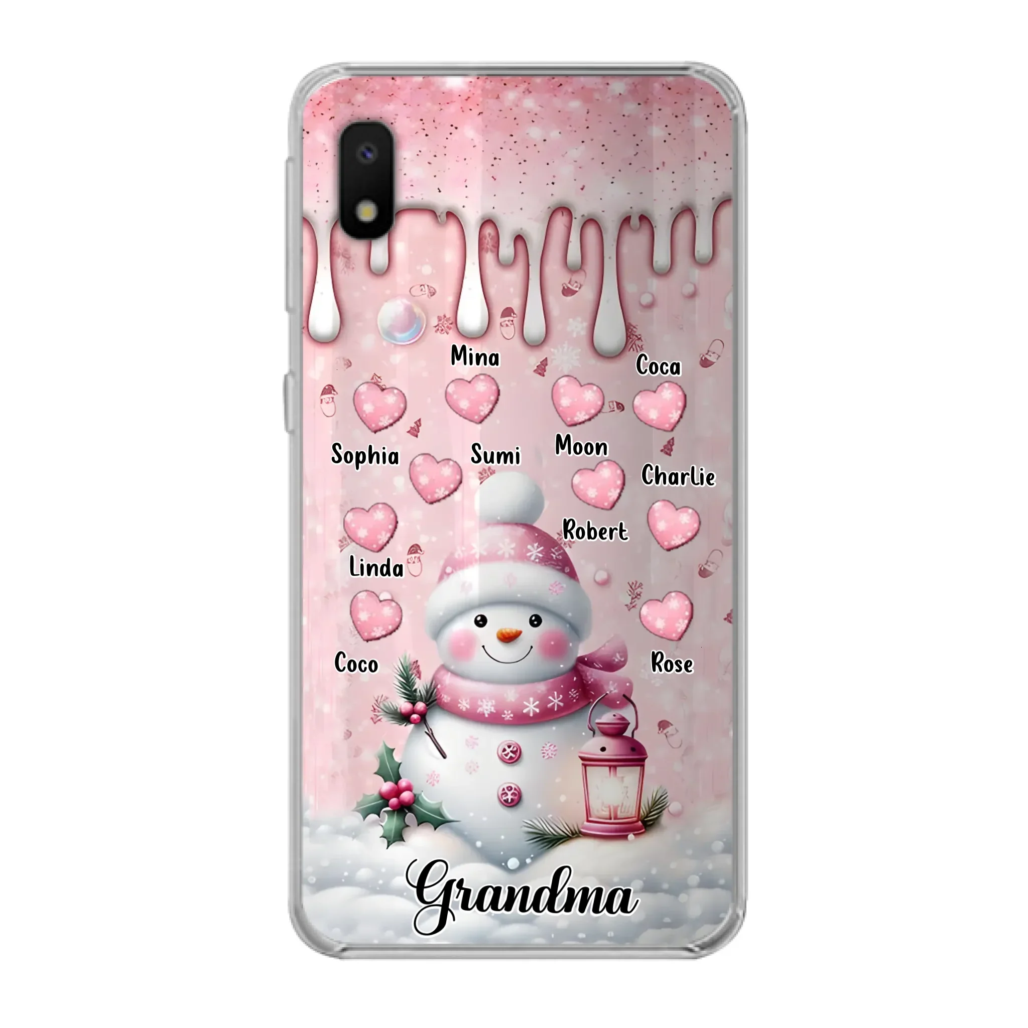 Custom Personalized Snowman Grandma Phone Case - Christmas Gift Idea For Grandma - Up to 10 Kids - Case For iPhone/Samsung - Grandma