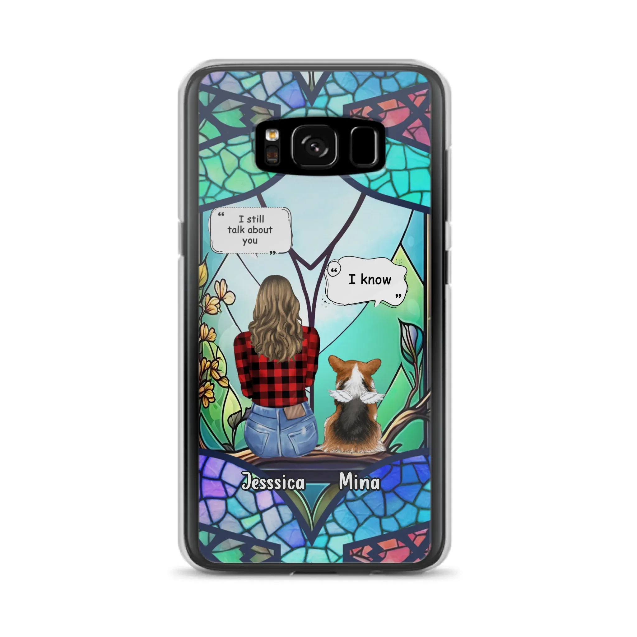 Custom Personalized Memorial Pet Phone Case - Memorial Gift Idea For Dog/ Cat/ Rabbits Owners - Up to 3 Dogs/ Cats/ Rabbits - Case For iPhone And Samsung