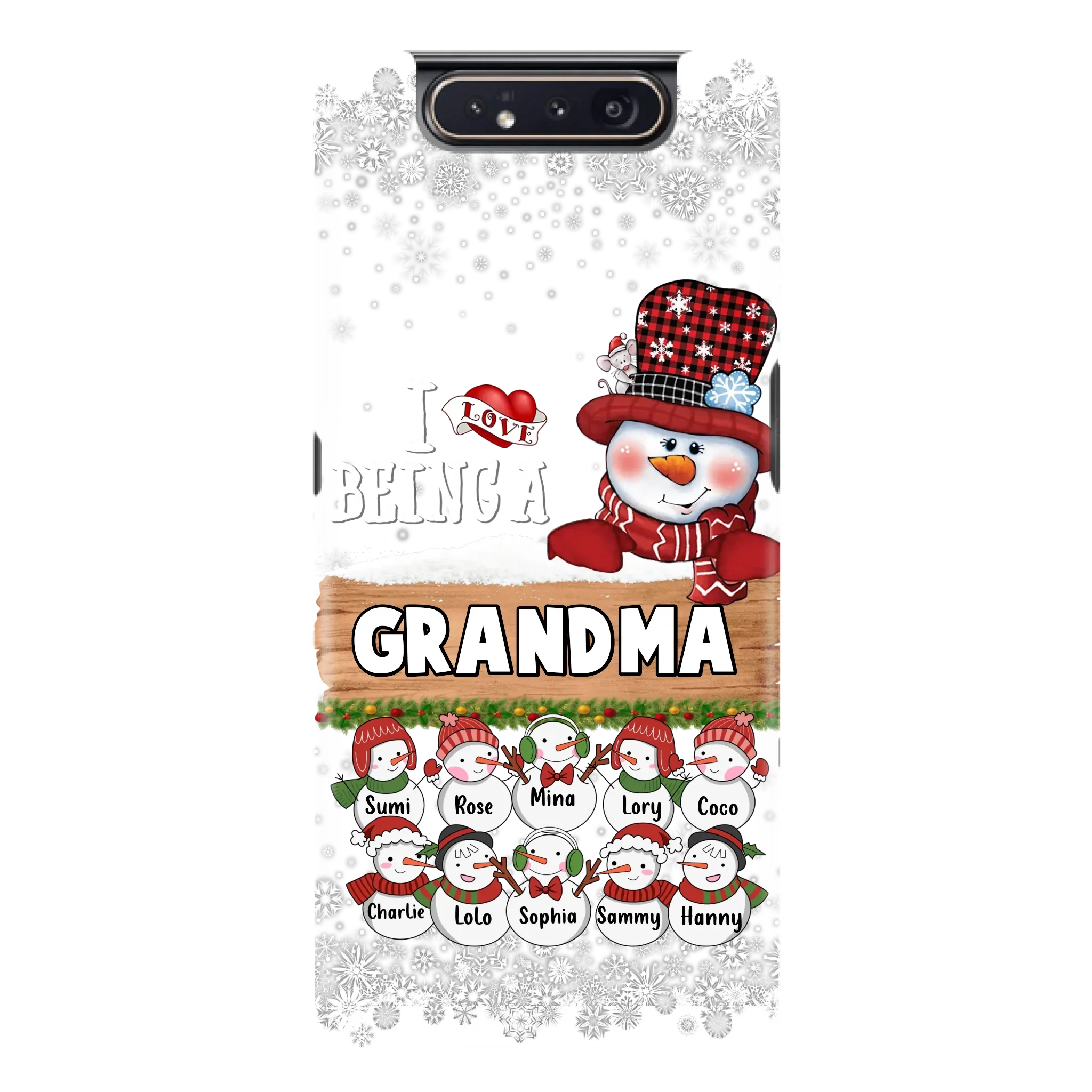 Custom Personalized Grandma Phone Case - Upto 10 Grandkids - Christmas Gift Idea for Grandma - I Love Being A Grandma - Case For iPhone/Samsung