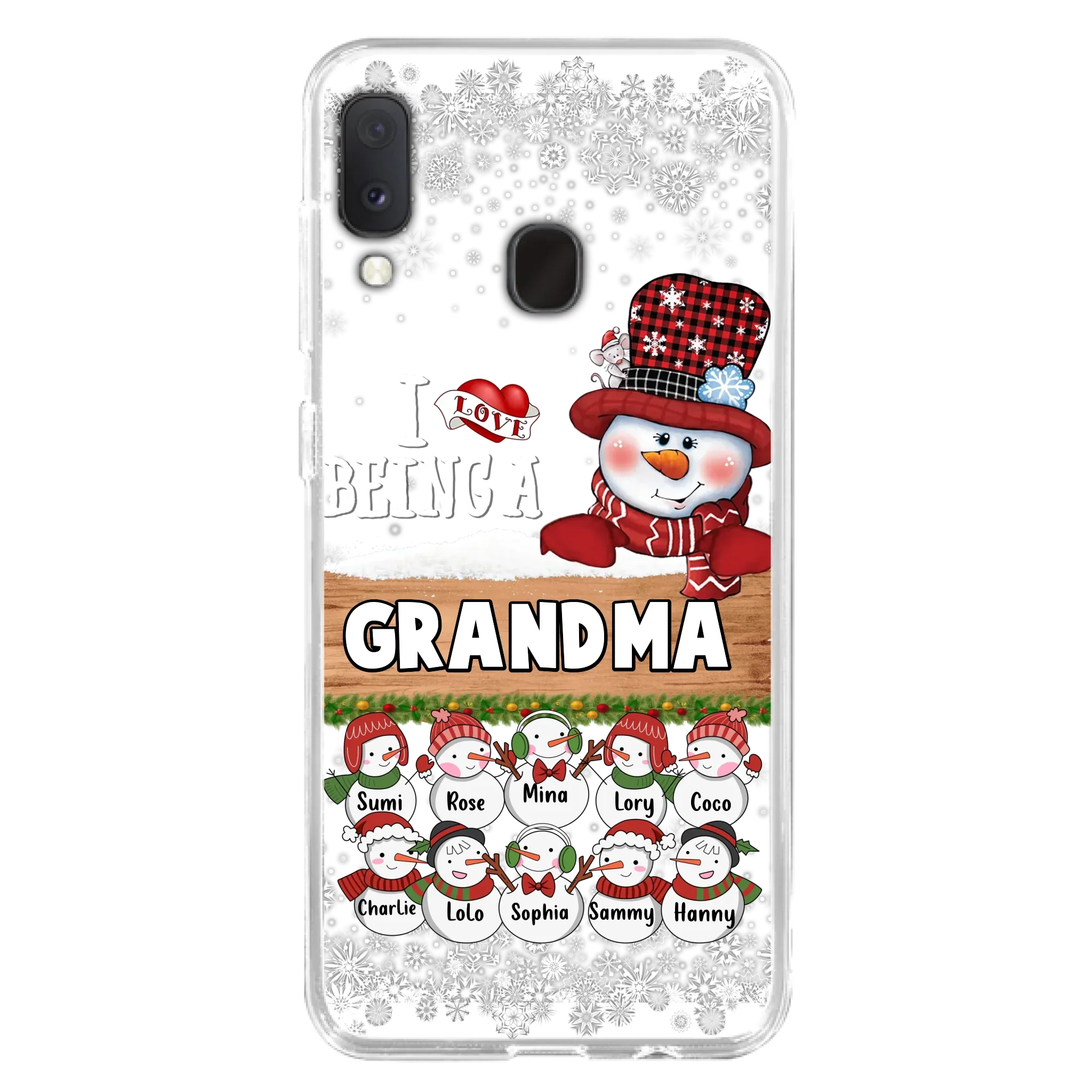 Custom Personalized Grandma Phone Case - Upto 10 Grandkids - Christmas Gift Idea for Grandma - I Love Being A Grandma - Case For iPhone/Samsung