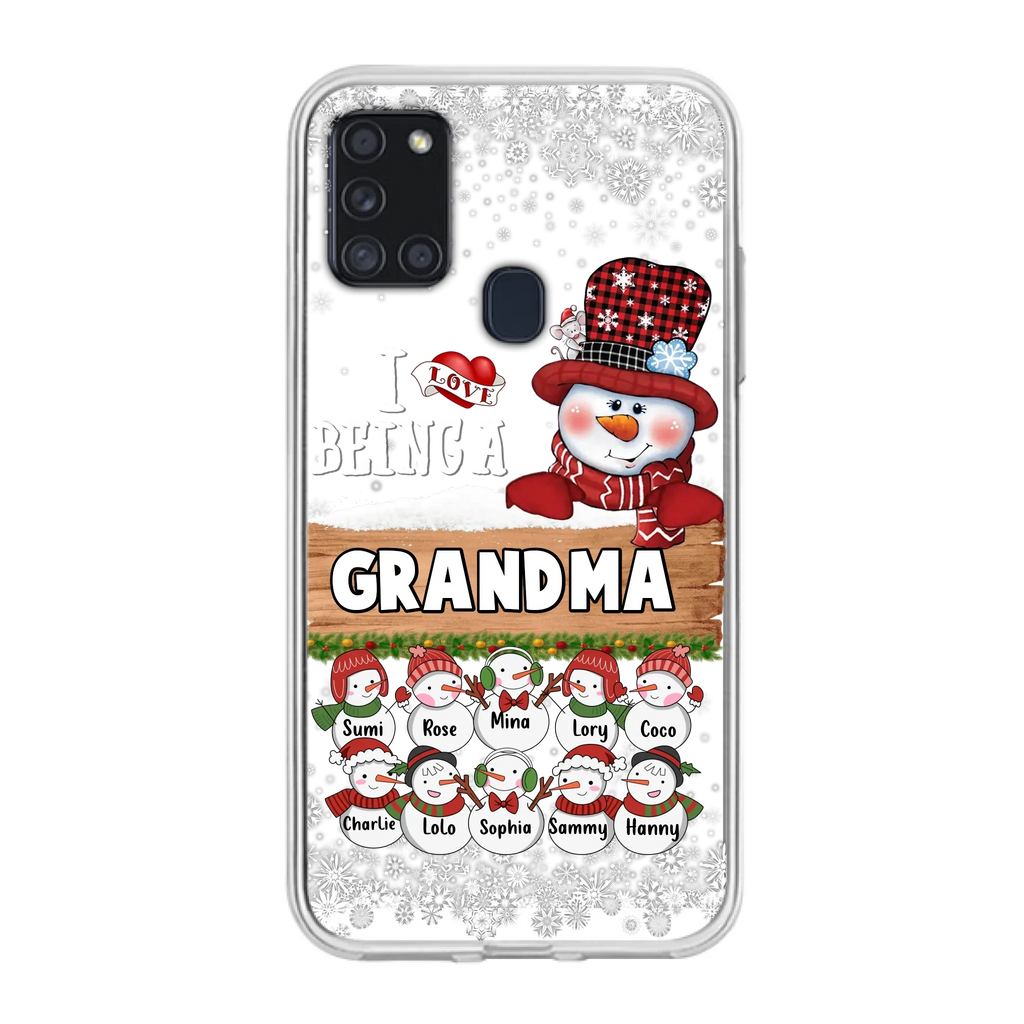Custom Personalized Grandma Phone Case - Upto 10 Grandkids - Christmas Gift Idea for Grandma - I Love Being A Grandma - Case For iPhone/Samsung