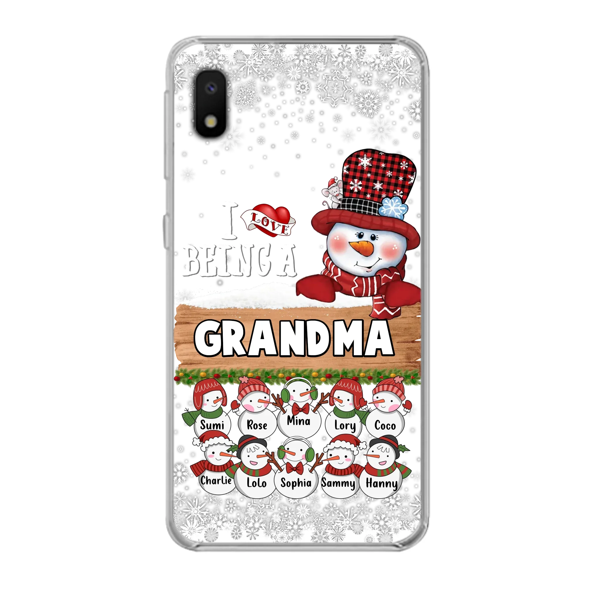 Custom Personalized Grandma Phone Case - Upto 10 Grandkids - Christmas Gift Idea for Grandma - I Love Being A Grandma - Case For iPhone/Samsung