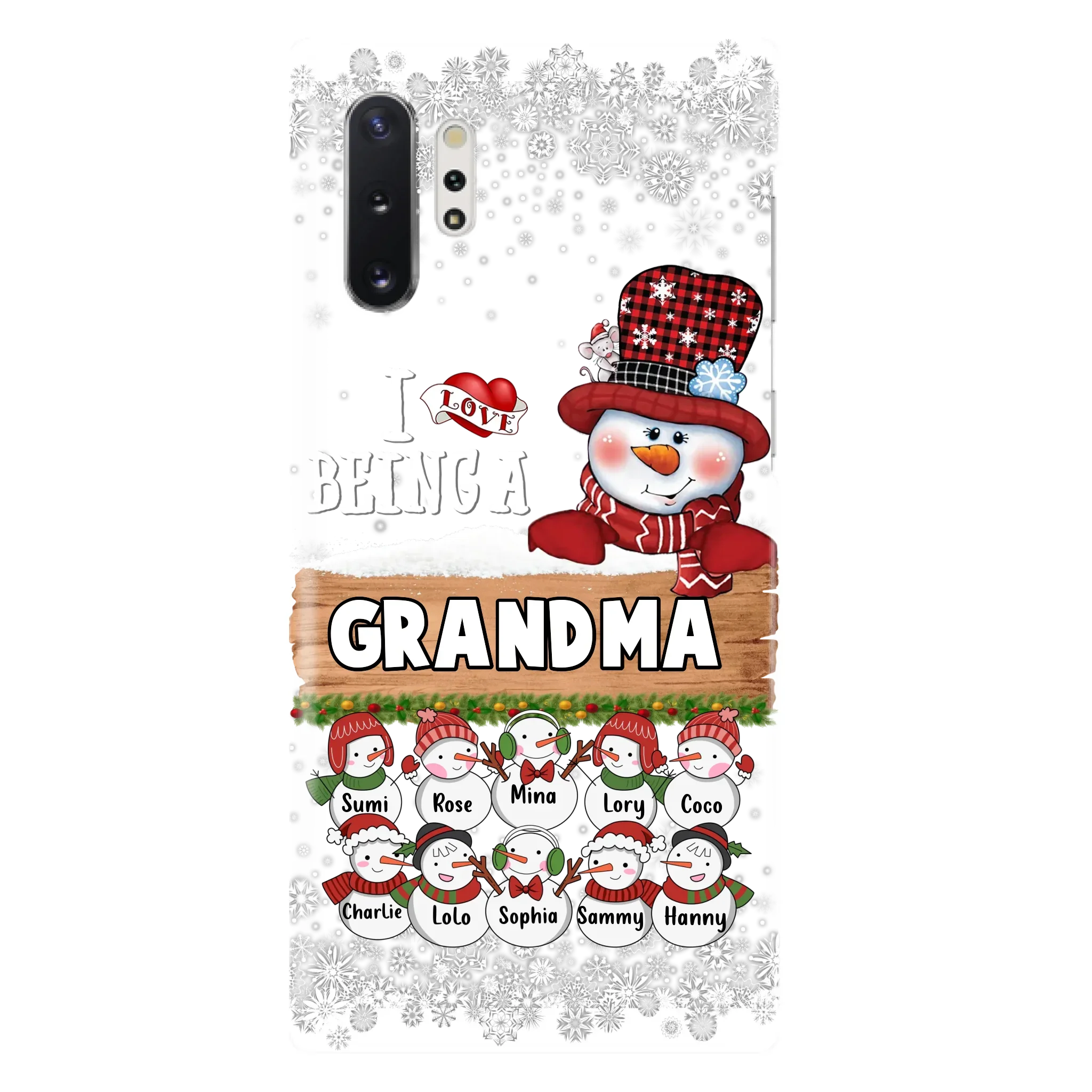 Custom Personalized Grandma Phone Case - Upto 10 Grandkids - Christmas Gift Idea for Grandma - I Love Being A Grandma - Case For iPhone/Samsung