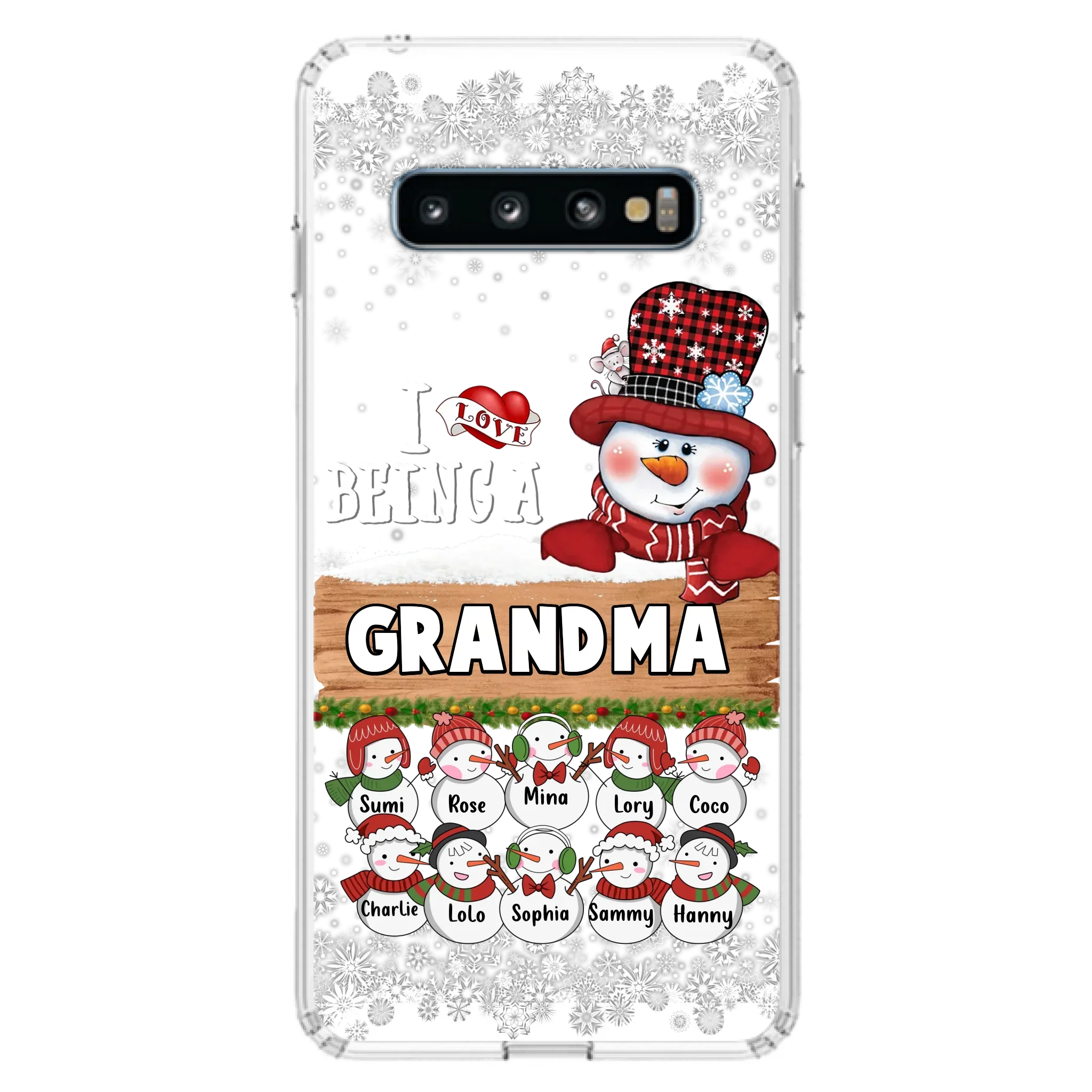 Custom Personalized Grandma Phone Case - Upto 10 Grandkids - Christmas Gift Idea for Grandma - I Love Being A Grandma - Case For iPhone/Samsung