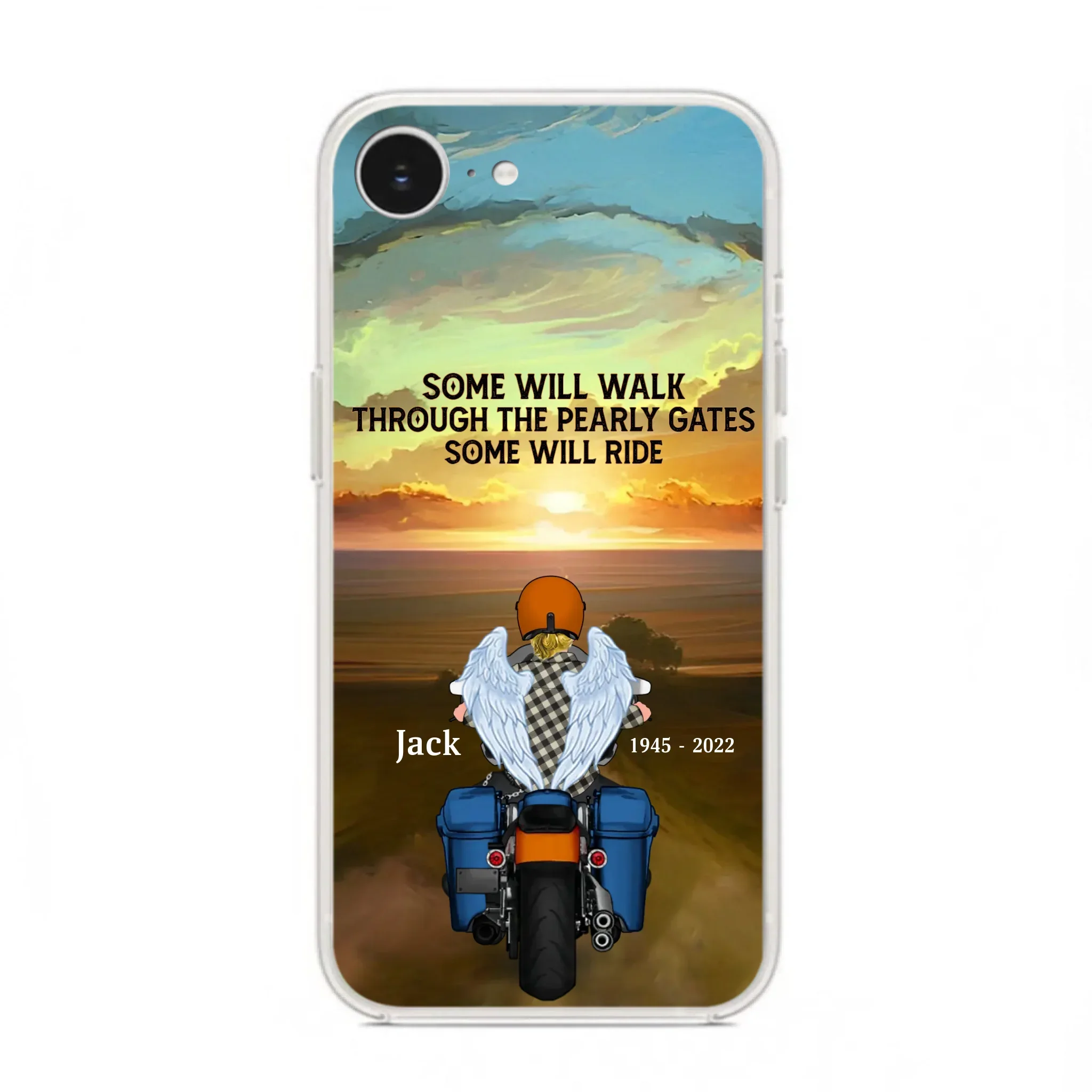 Custom Personalized Memorial Biker Phone Case - Memorial Gift Idea For Father's Day - Some Will Ride - Case For iPhone/Samsung
