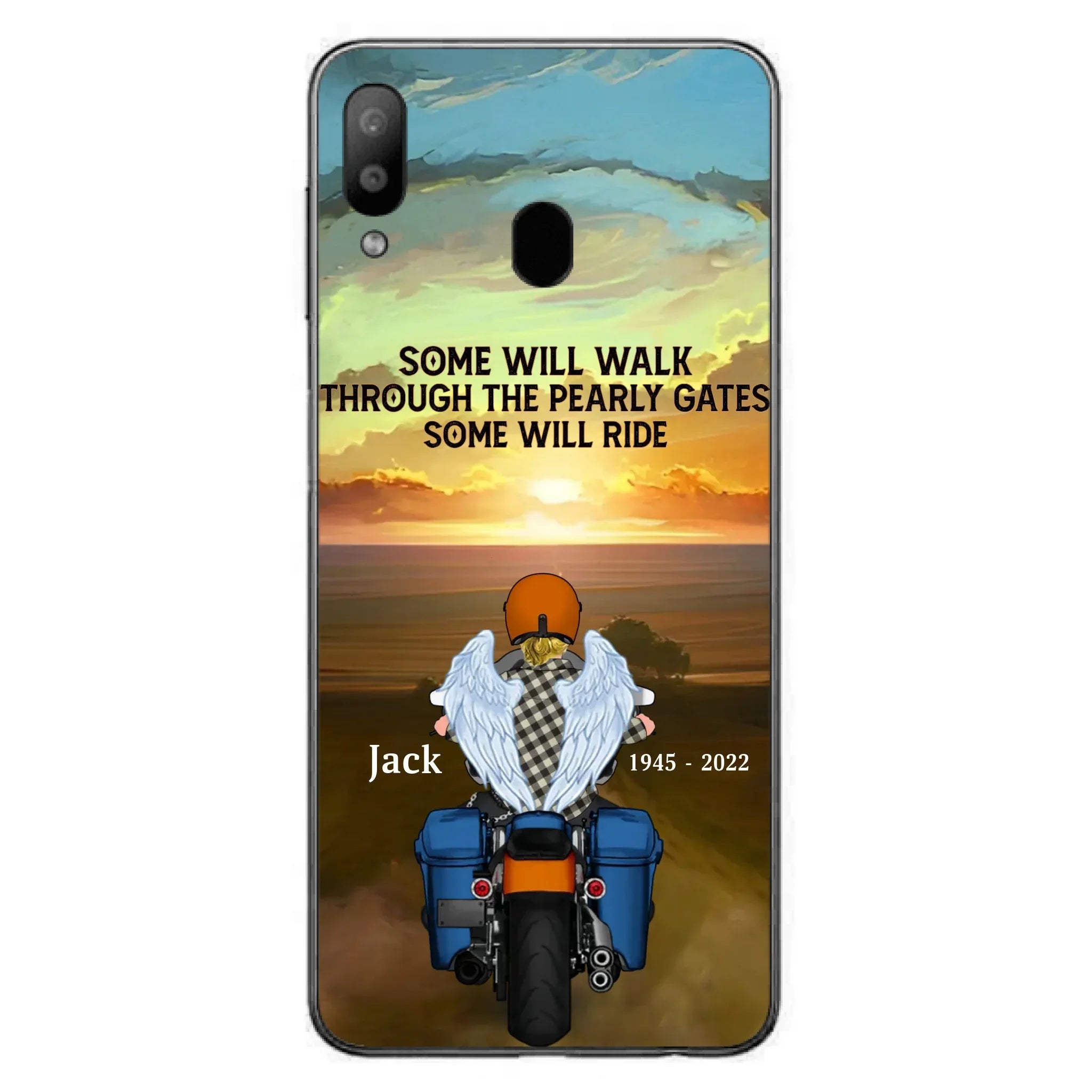 Custom Personalized Memorial Biker Phone Case - Memorial Gift Idea For Father's Day - Some Will Ride - Case For iPhone/Samsung