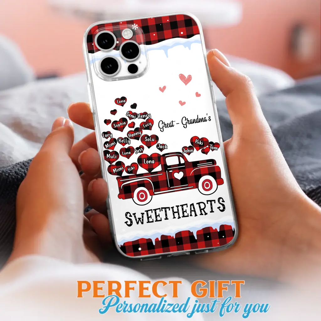 Personalized Grandma Phone Case - Gift Idea For Grandma - Upto 20 Children - Great - Grandma's Sweethearts - Case For iPhone/Samsung