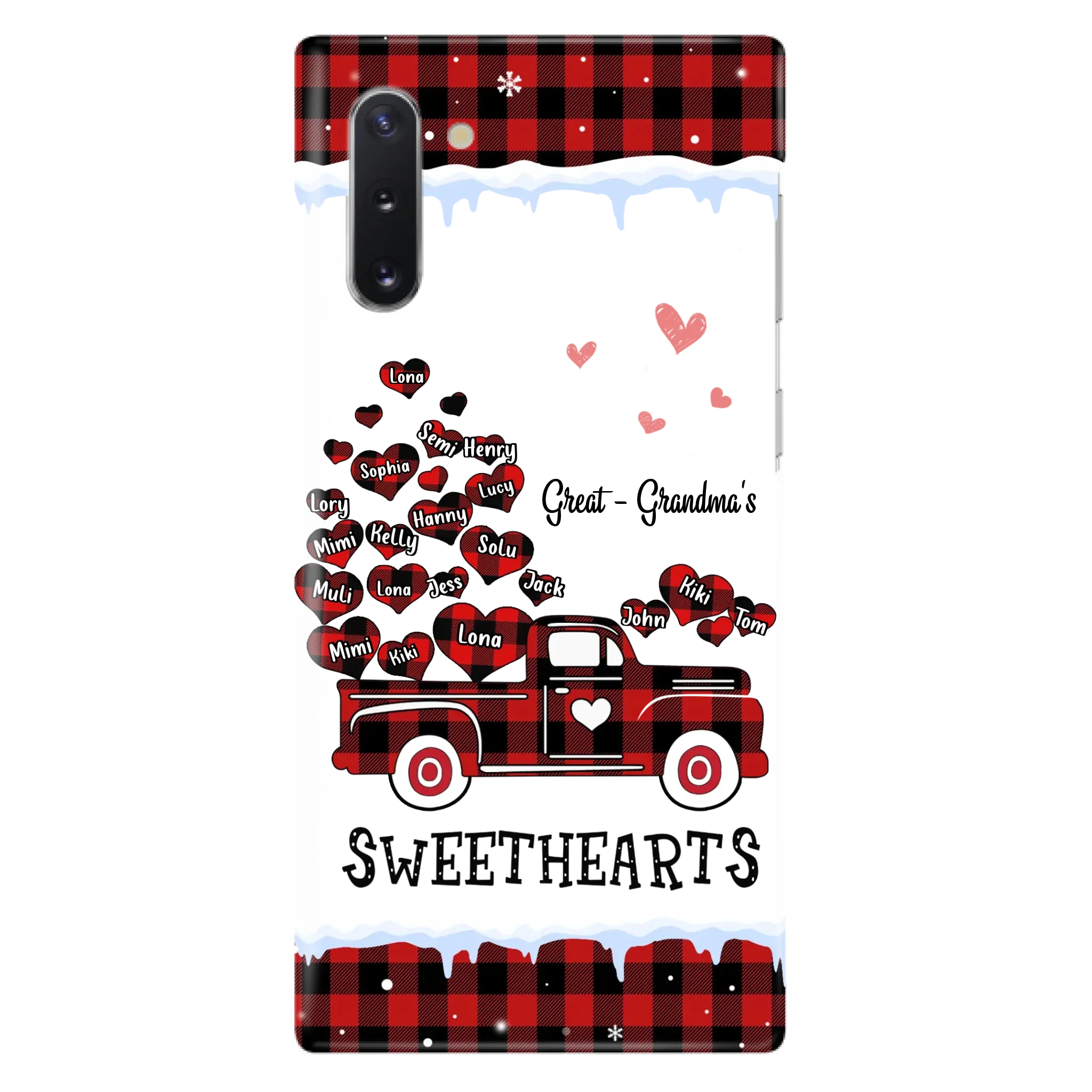 Personalized Grandma Phone Case - Gift Idea For Grandma - Upto 20 Children - Great - Grandma's Sweethearts - Case For iPhone/Samsung