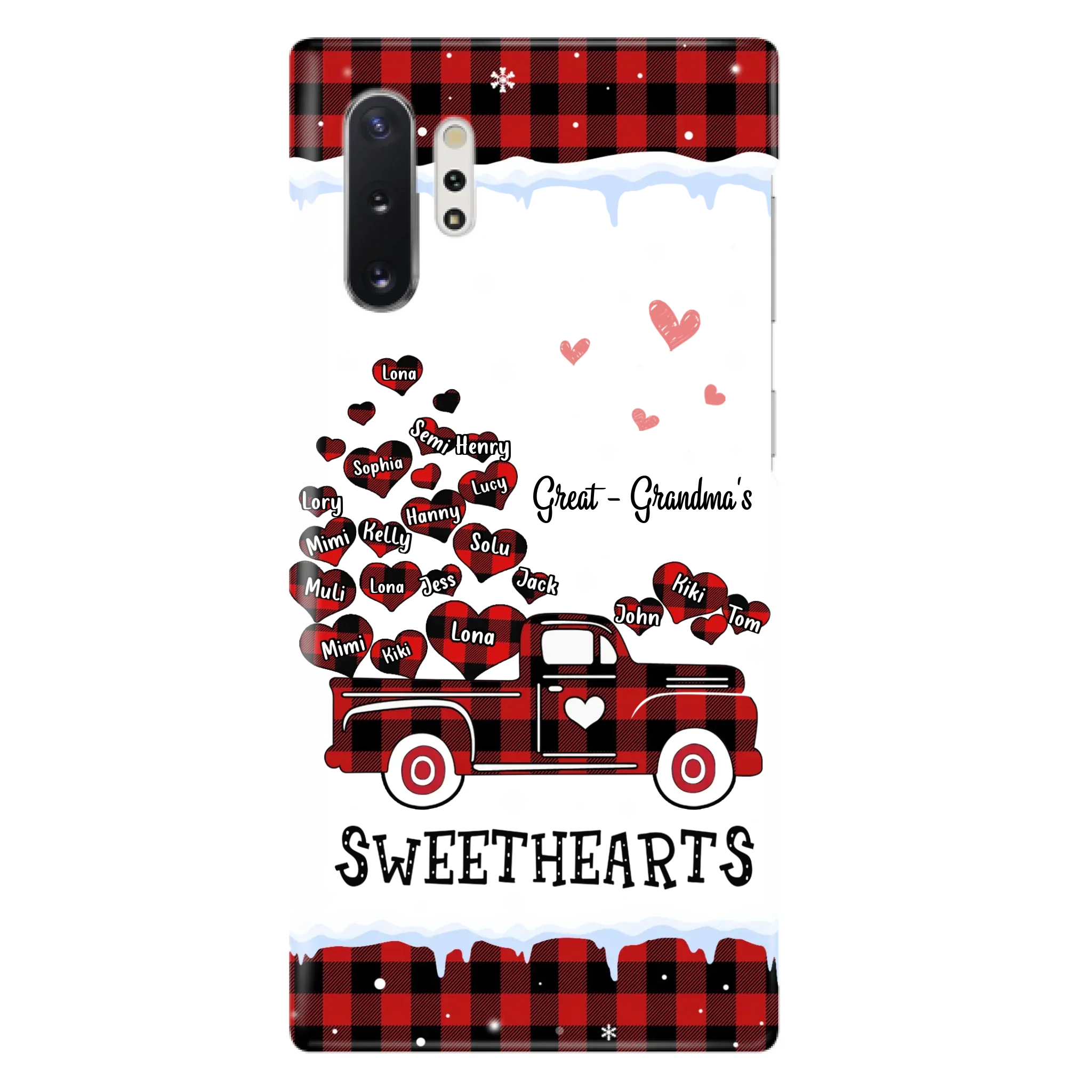 Personalized Grandma Phone Case - Gift Idea For Grandma - Upto 20 Children - Great - Grandma's Sweethearts - Case For iPhone/Samsung