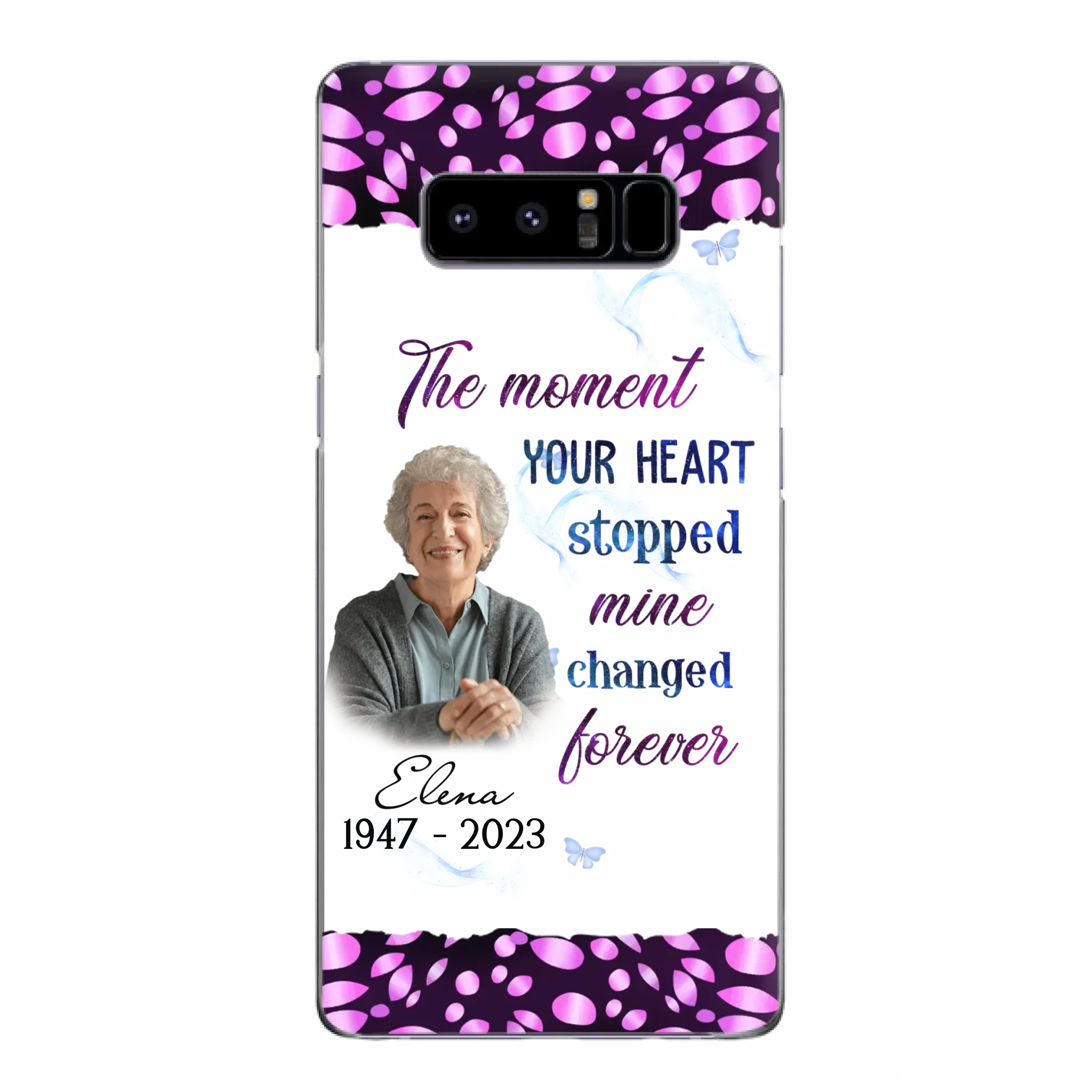 Custom Personalized Memorial Photo Phone Case - Memorial Gift For Family Member - Upload Photo - Case For iPhone/Samsung - The Moment Your Heart Stopped Mine Changed Forever
