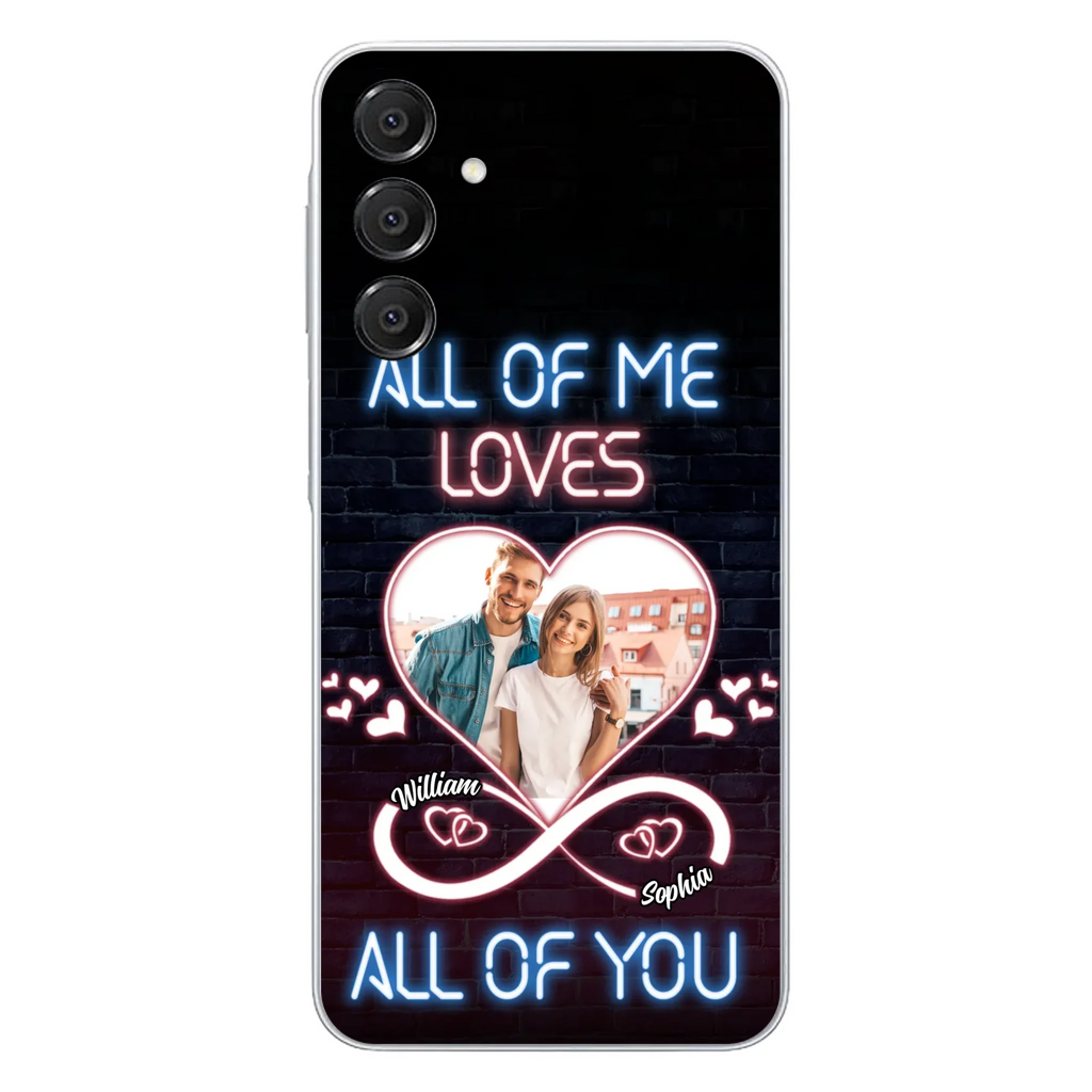 Custom Personalized Couple Photo Phone Case - Christmas Gift Idea For Couple/ Him/ Her - All Of Me Loves All Of You - Case For iPhone/Samsung