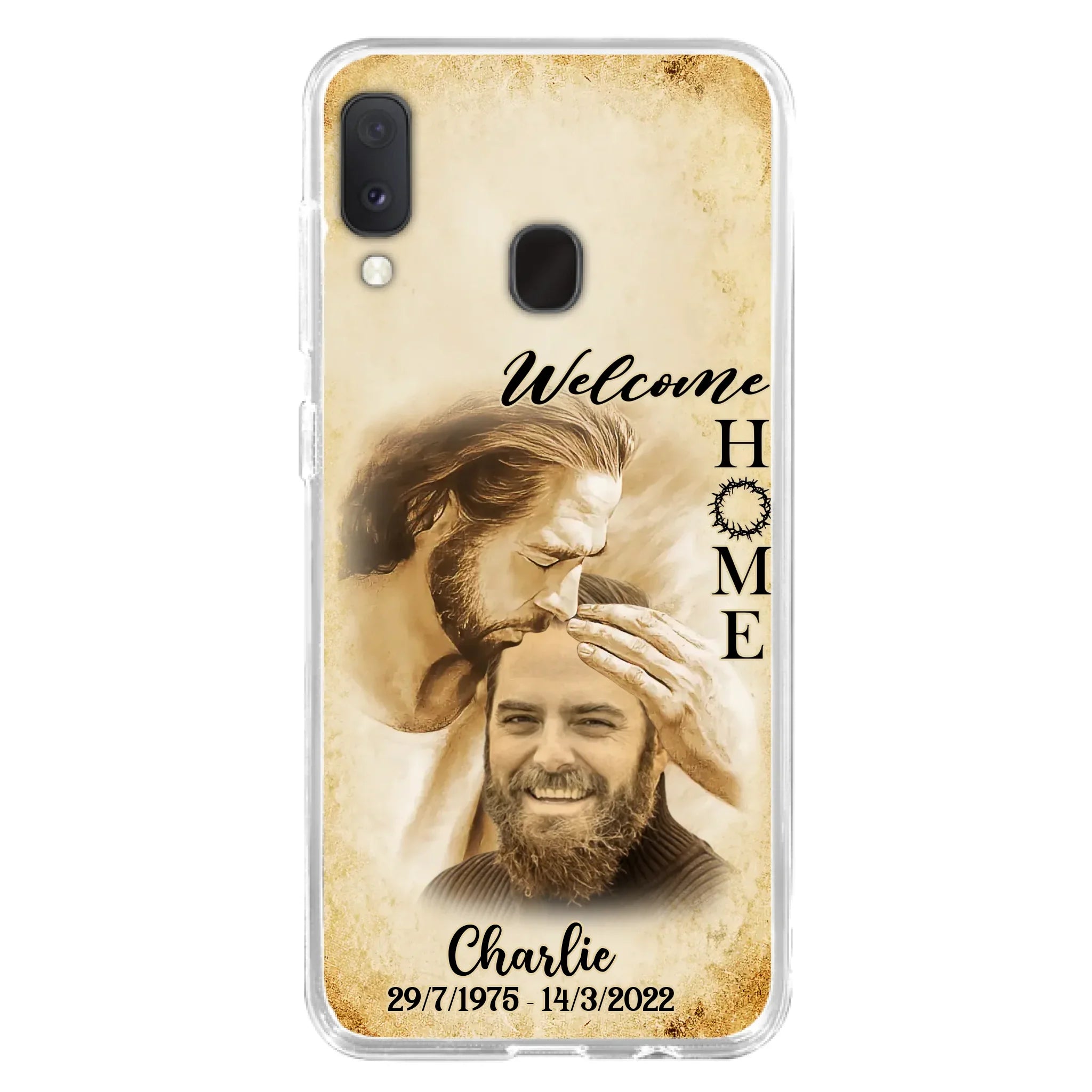 Custom Personalized Memorial Photo Phone Case - Memorial Gift Idea For Family Member/ Pet Owner - Welcome Home - Case For iPhone And Samsung