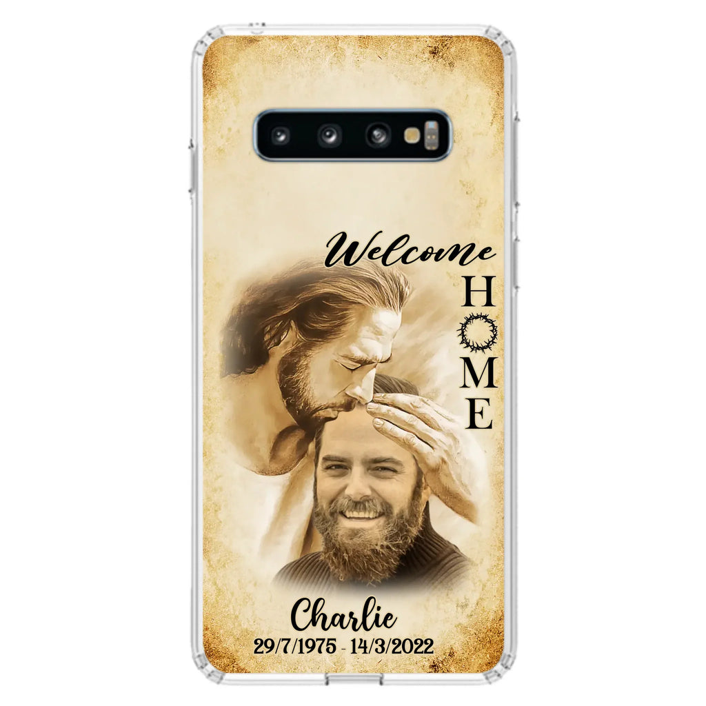 Custom Personalized Memorial Photo Phone Case - Memorial Gift Idea For Family Member/ Pet Owner - Welcome Home - Case For iPhone And Samsung