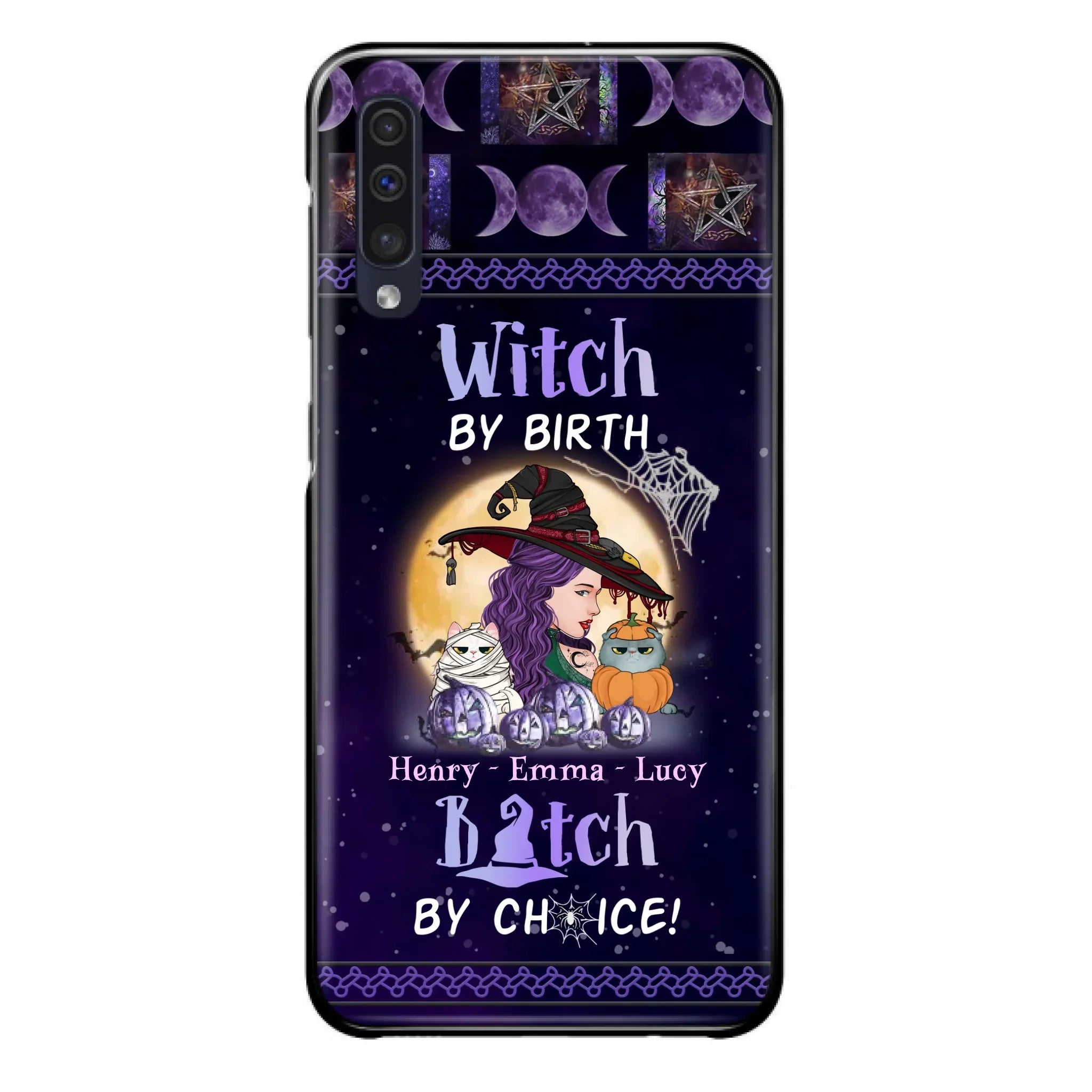 Personalized Witch Mom Phone Case - Gift Idea For Halloween/Witch/Pet Lovers - Witch By Birth Bitch By Choice - Case For iPhone/Samsung