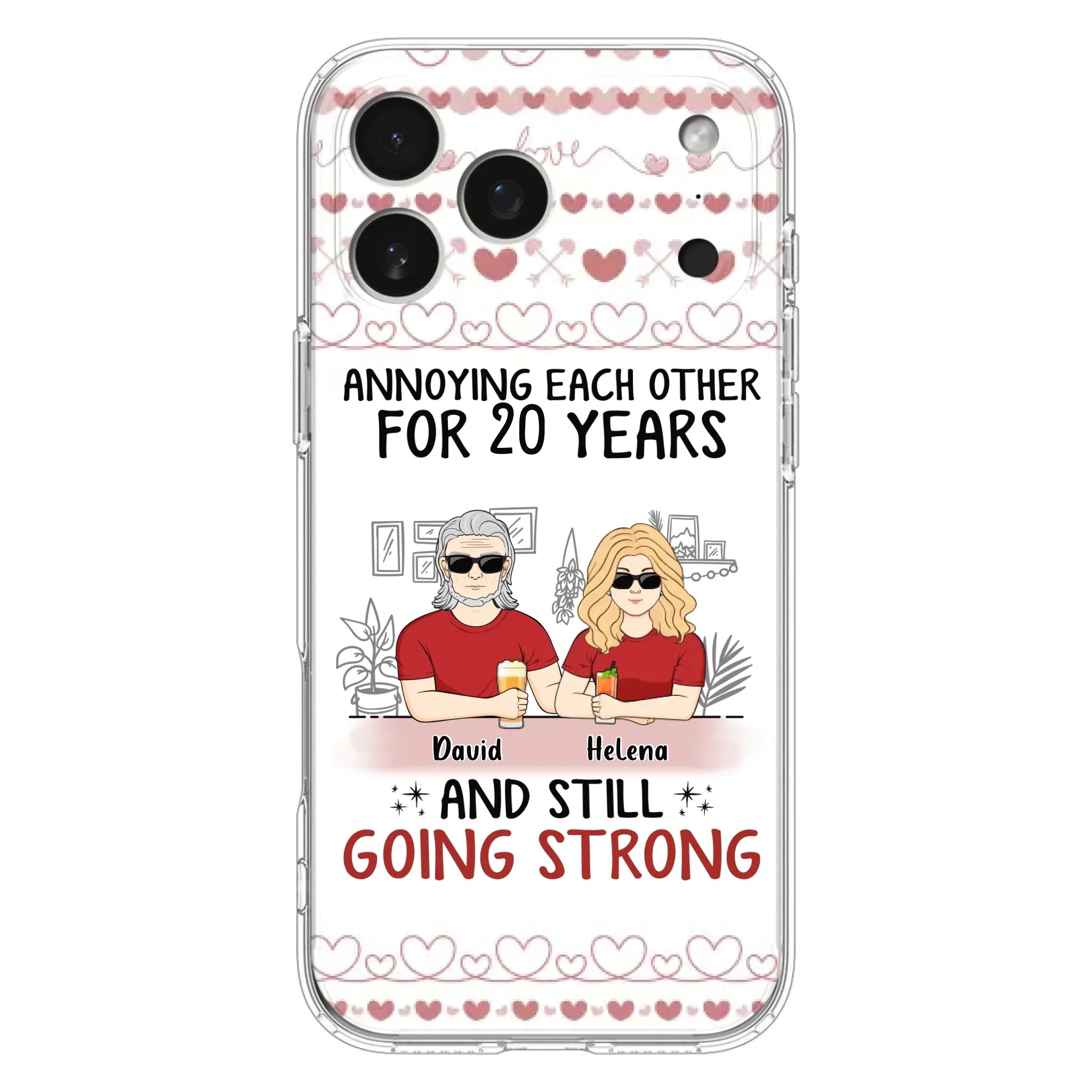 Custom Personalized Couple Phone Case - Best Gift Idea For Couple/Husband/Father's Day - Annoying Each Other For 20 Years And Still Going Strong - Case For iPhone/Samsung