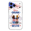 Custom Personalized Friend's 4th Of July iPhone/Samsung Case - Gift Idea For Friends/ Besties/ Sister On Independence Day - Up to 4 Girls - If Lost Or Drunk Please Return To Bestie
