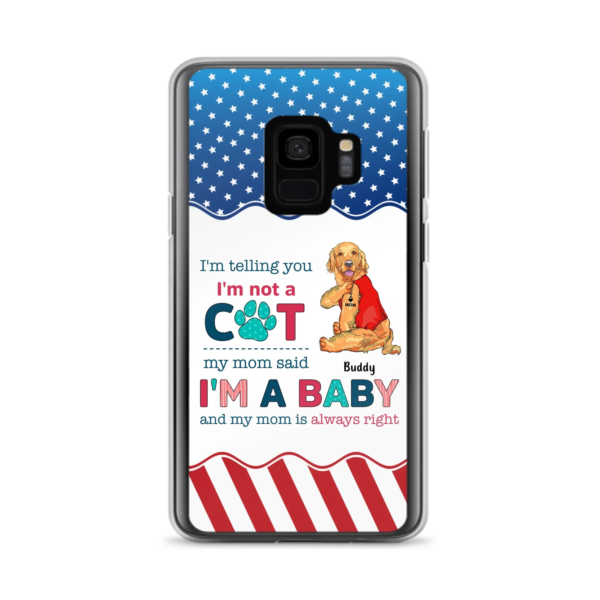 Custom Personalized Pet Phone Case - Gift Idea for Dog/Cat Owners - I'm Telling You I'm Not A Dog - Case for iPhone/Samsung