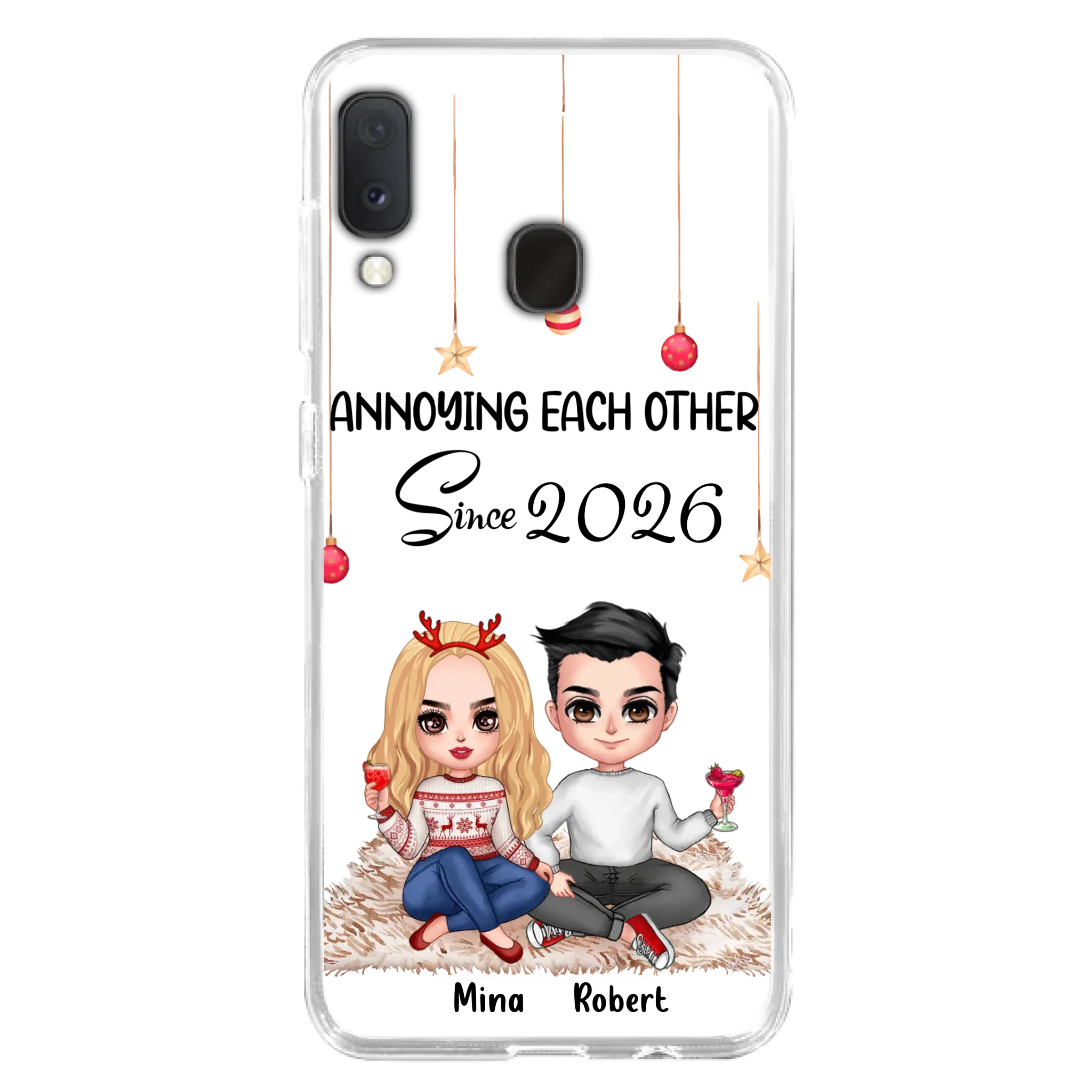 Custom Personalized Couple Phone Case - Christmas  Gift Idea For Couple - Annoying Each Other Since 2026 - Case for iPhone/Samsung