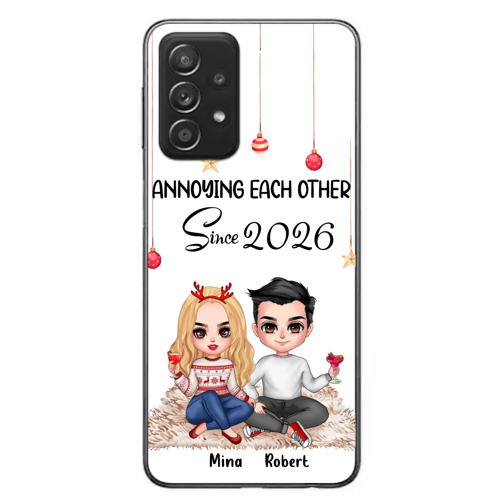 Custom Personalized Couple Phone Case - Christmas  Gift Idea For Couple - Annoying Each Other Since 2026 - Case for iPhone/Samsung