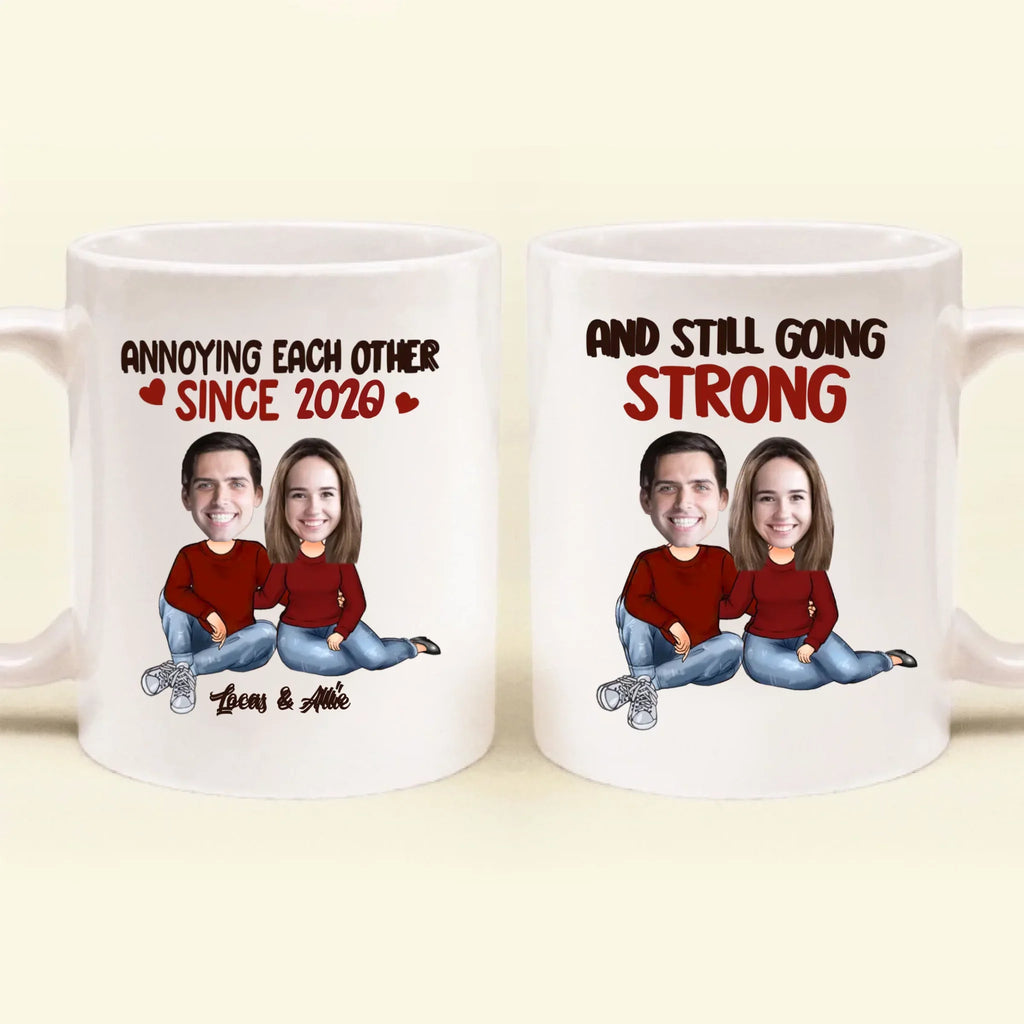 Custom Personalized Couple Coffee Mug - Gift For Couple/Him/Her - Mother's Day Gift For Wife From Husband - Annoying Each Other Since 2026 And Still Going Strong