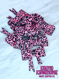 D64 BEADABLE JUMBO SILICONE BOW LIGHT PINK LEOPARD (1ct)