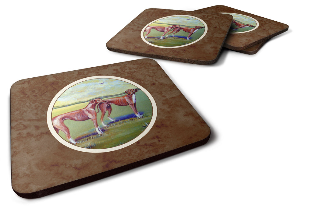 Azawakh Hound Foam Coasters Set of 4 Cup Coasters for Indoor Outdoor, Tabletop Protection, Anti Slip, Mouse pad Material