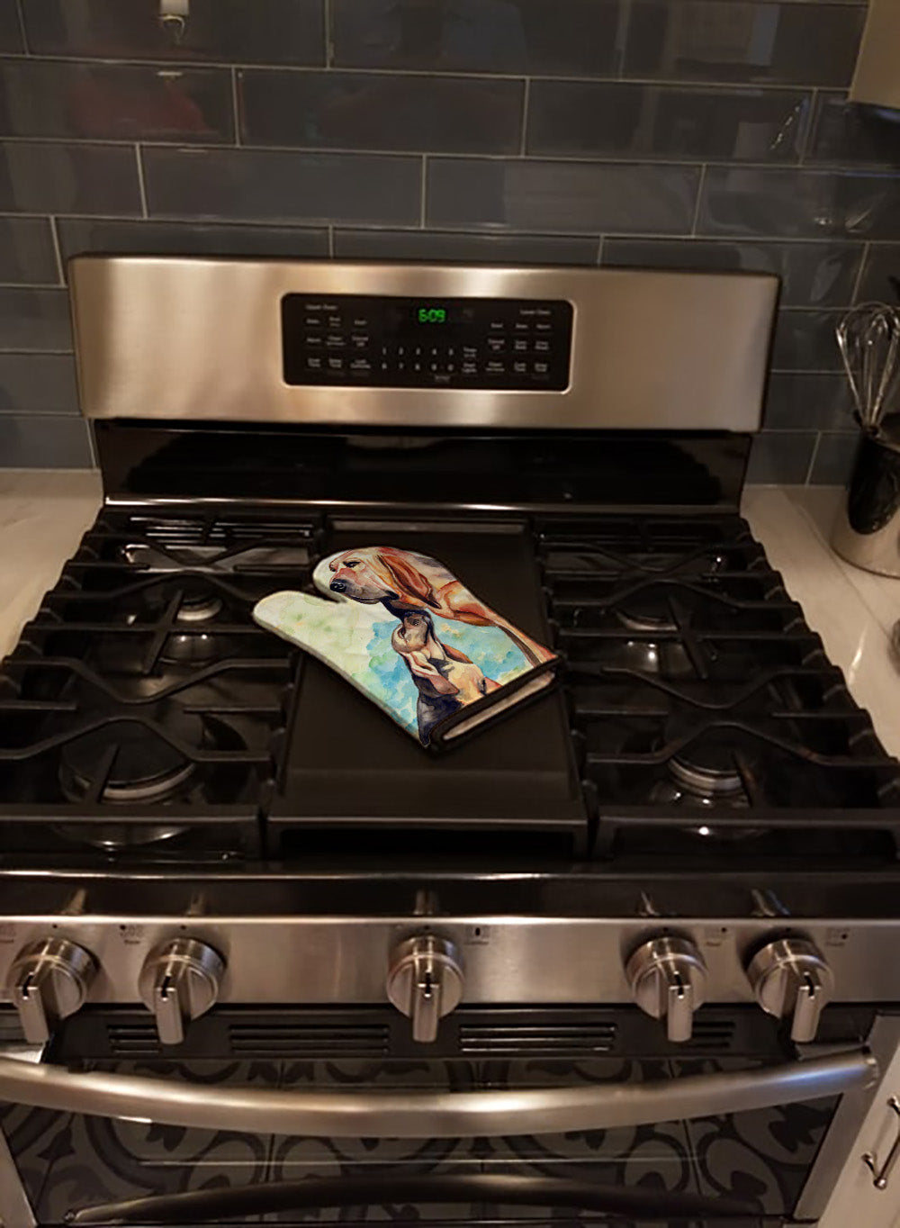 Bloodhound Momma's Love Oven Mitt Heat Resistant Thick Oven Mitt for Hot Pans and Oven, Kitchen Mitt Protect Hands, Cooking Baking Glove