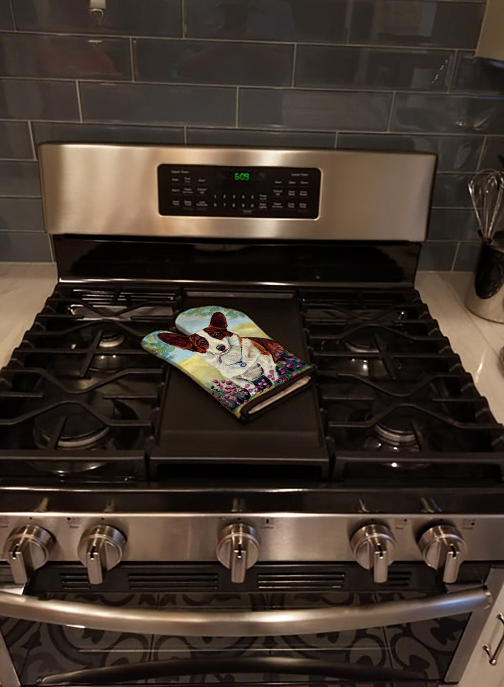 Cardigan Corgi Oven Mitt Heat Resistant Thick Oven Mitt for Hot Pans and Oven, Kitchen Mitt Protect Hands, Cooking Baking Glove